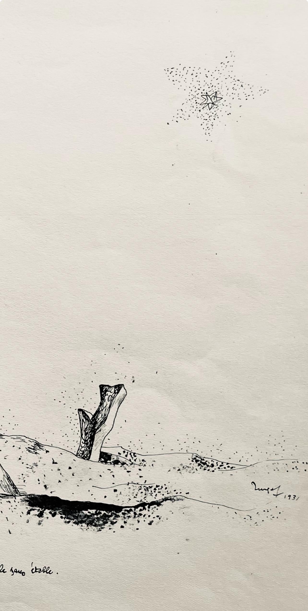 Jean Lurat, Une Toile Sans Table, Huit Dessins La Plume, Lithograph