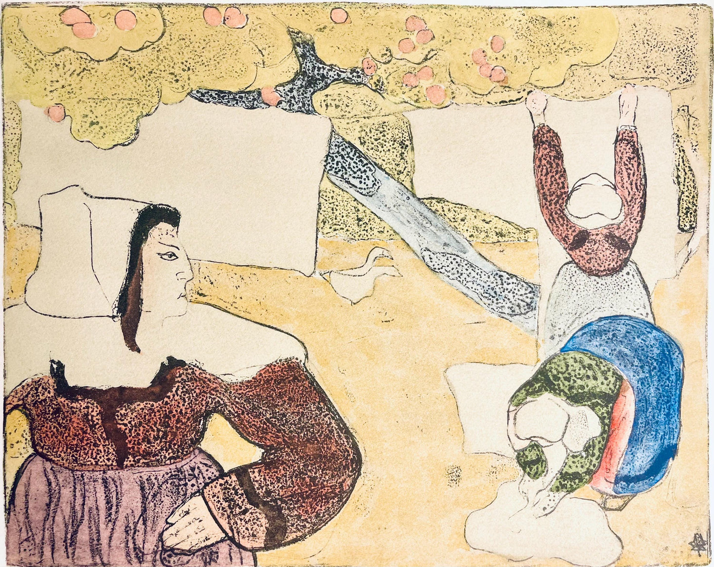 Mile Bernard, Composition, Loge De Mile Bernard, Woodcut