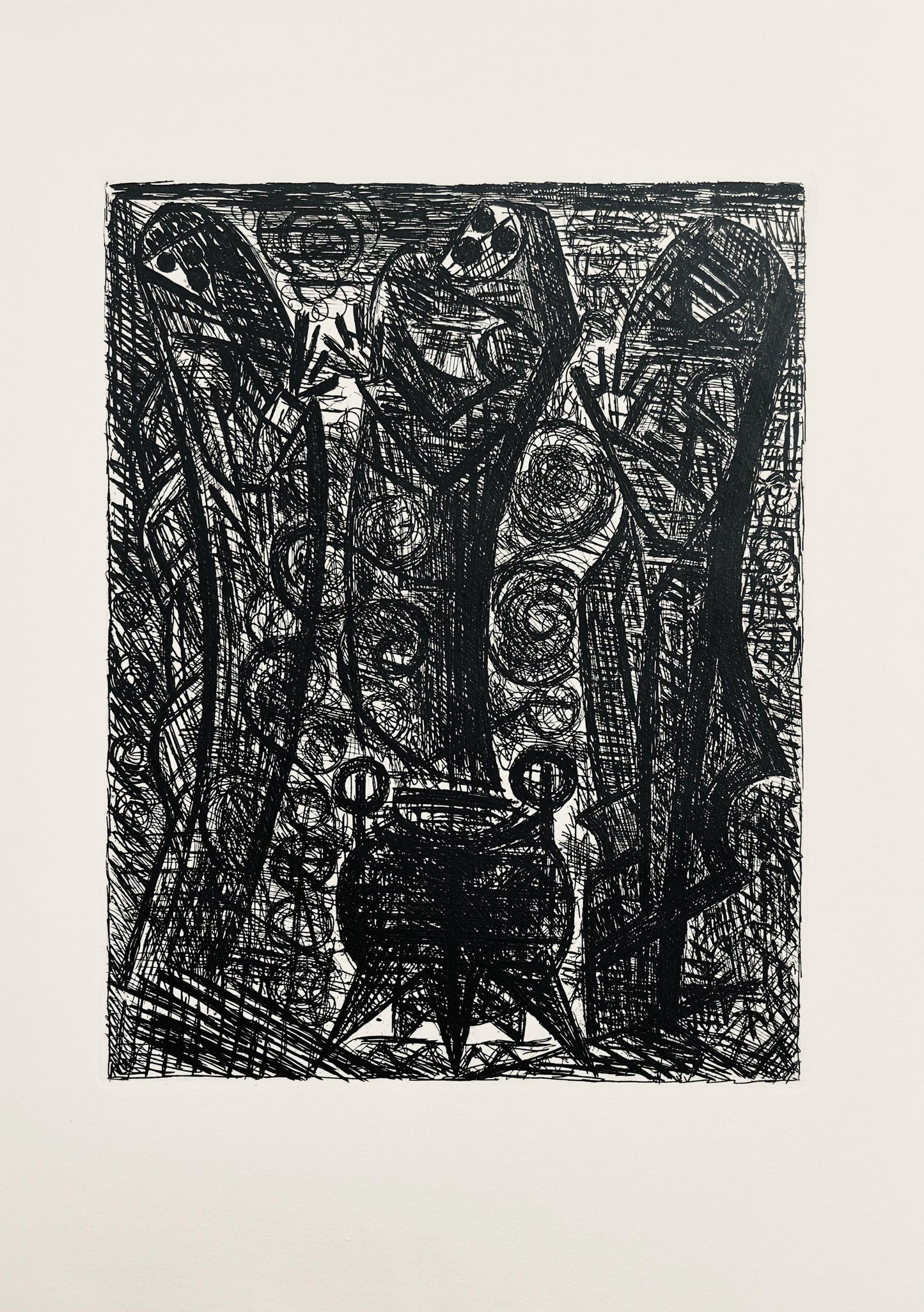 Marcel Gromaire, Les Sorcieres, Scne Iii, Shakespeare, Macbeth, Eaux-Fortes De Gromaire, Etching