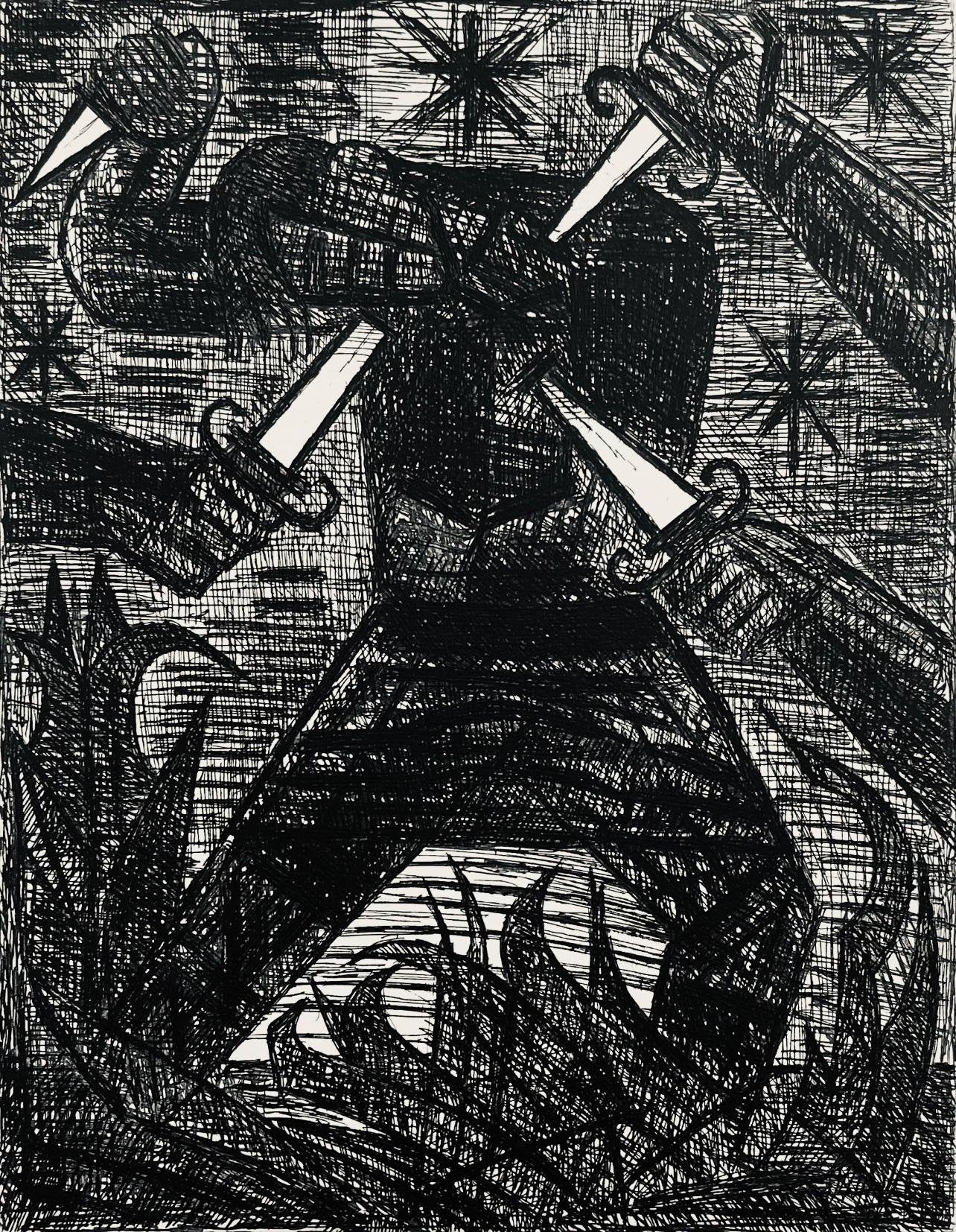 Marcel Gromaire, Assassinat De Banquo, Scne Xii, Shakespeare, Macbeth, Eaux-Fortes De Gromaire,
