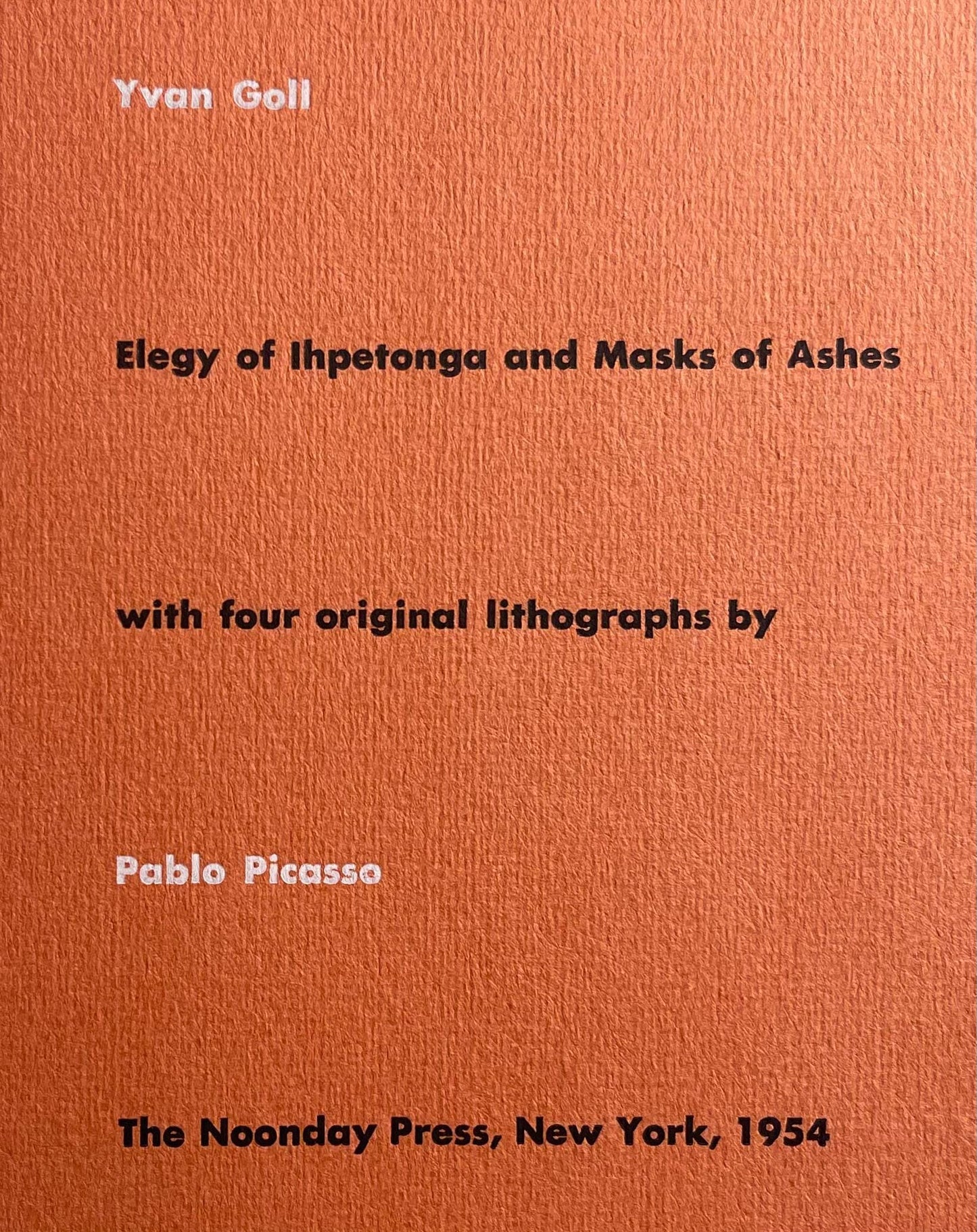 Pablo Picasso, Composition (Bloch 605-608; Mourlot 177; Reue 519-522), Elegy Of Ihpetonga,