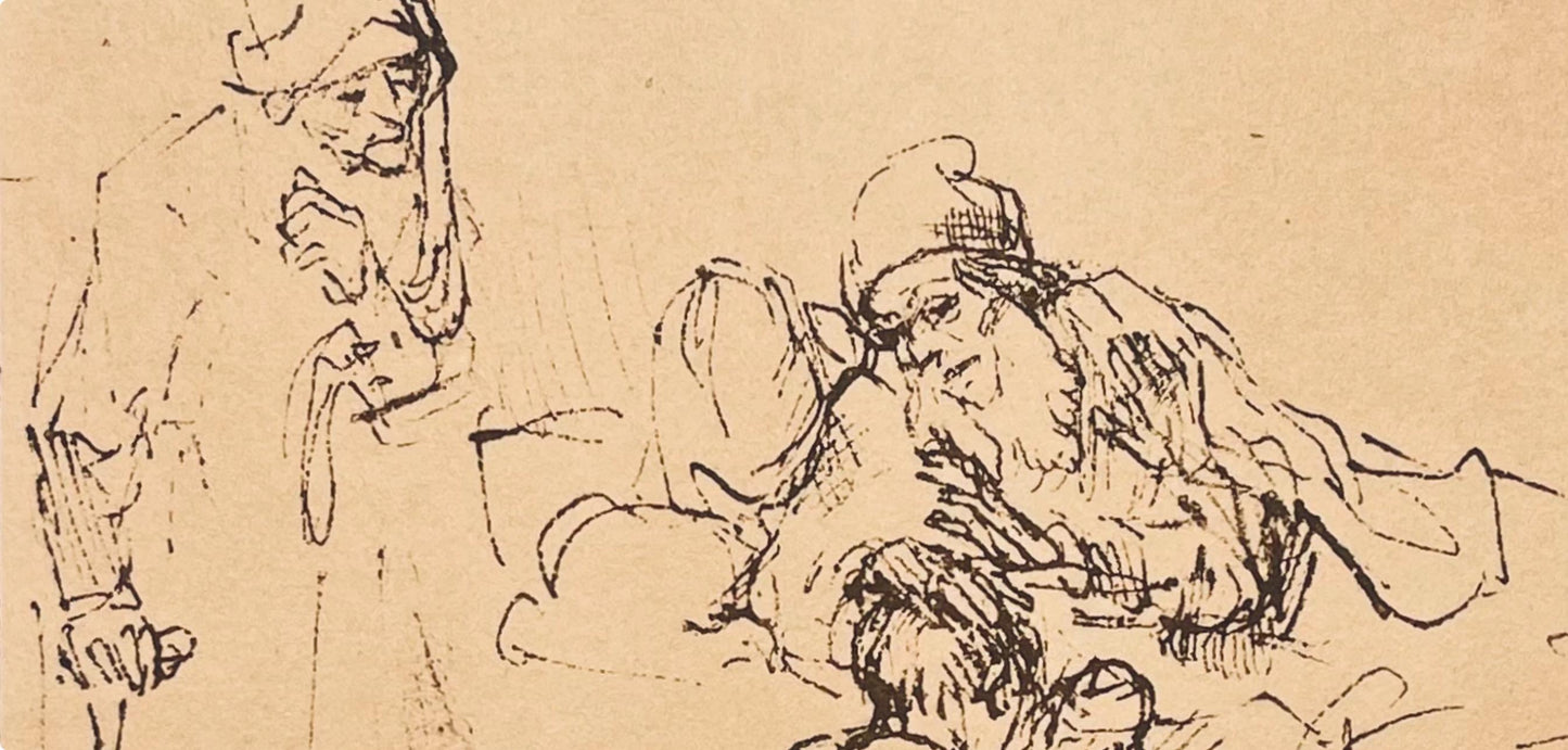 Rembrandt Van Rijn, Isaac Blessing Jacob, Drawings From The Bible, Collotype