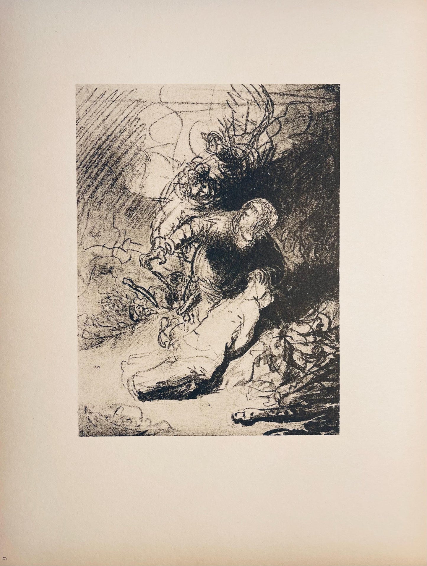 Rembrandt Van Rijn, Abraham About To Sacrifice Isaac, Drawings From The Bible, Collotype