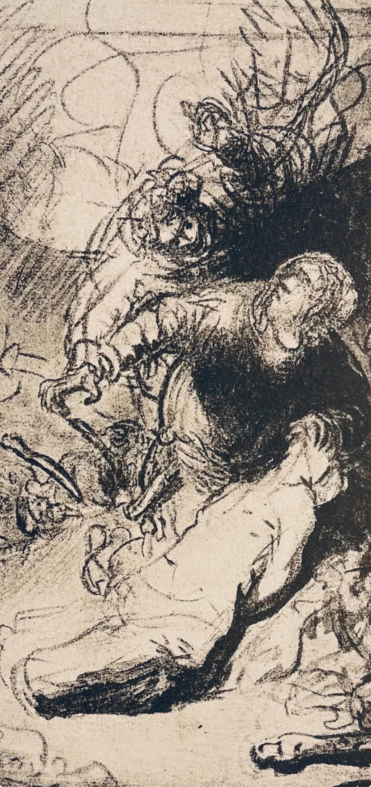 Rembrandt Van Rijn, Abraham About To Sacrifice Isaac, Drawings From The Bible, Collotype