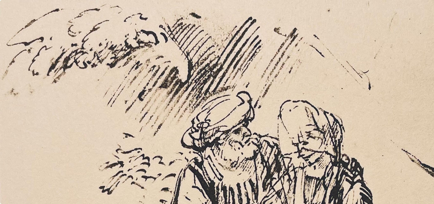 Rembrandt Van Rijn, Judah And Tamar, Drawings From The Bible, Collotype