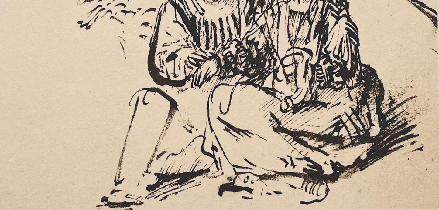Rembrandt Van Rijn, Judah And Tamar, Drawings From The Bible, Collotype