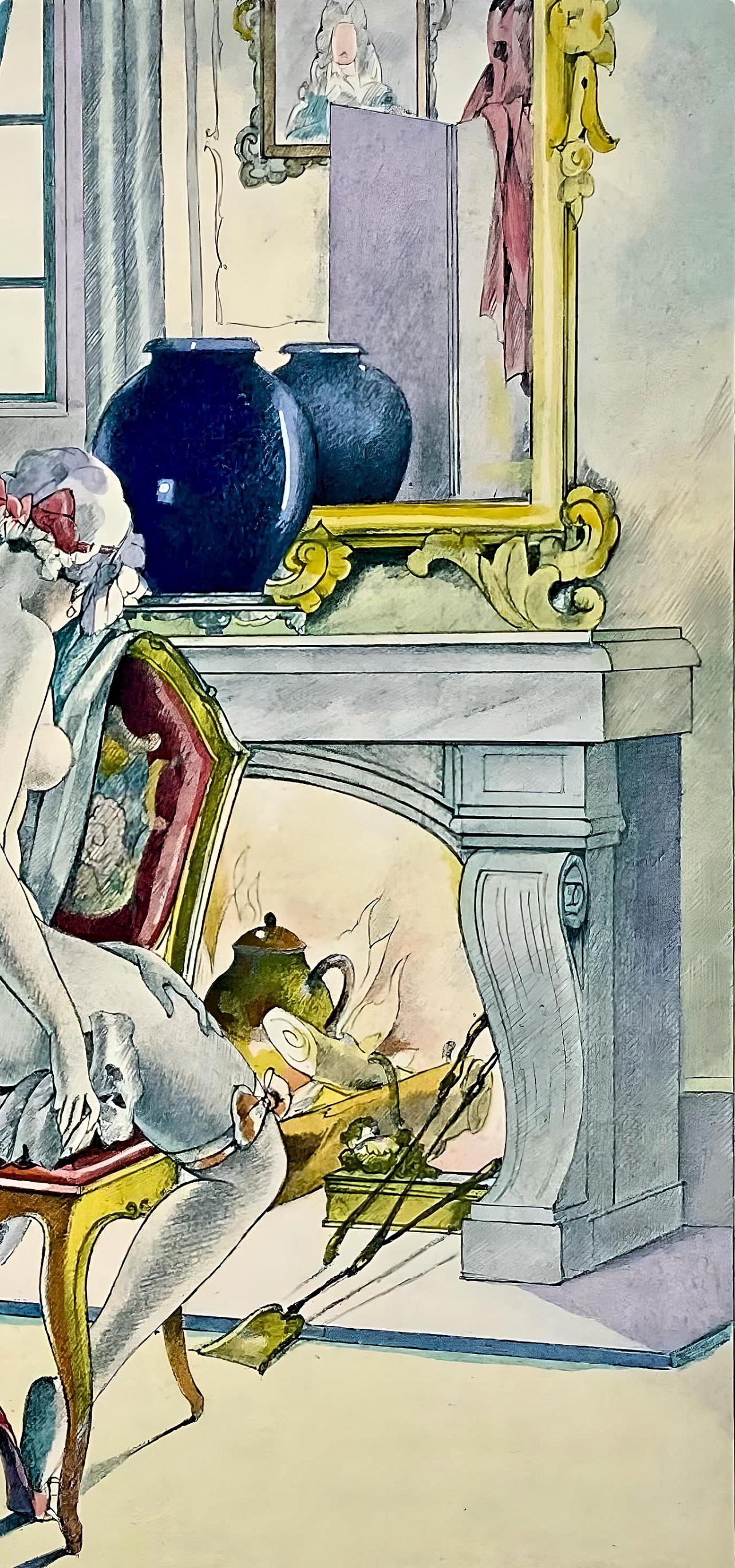 Umberto Brunelleschi, Composition, La Leon D'Amour Dans Un Parc, Lithograph