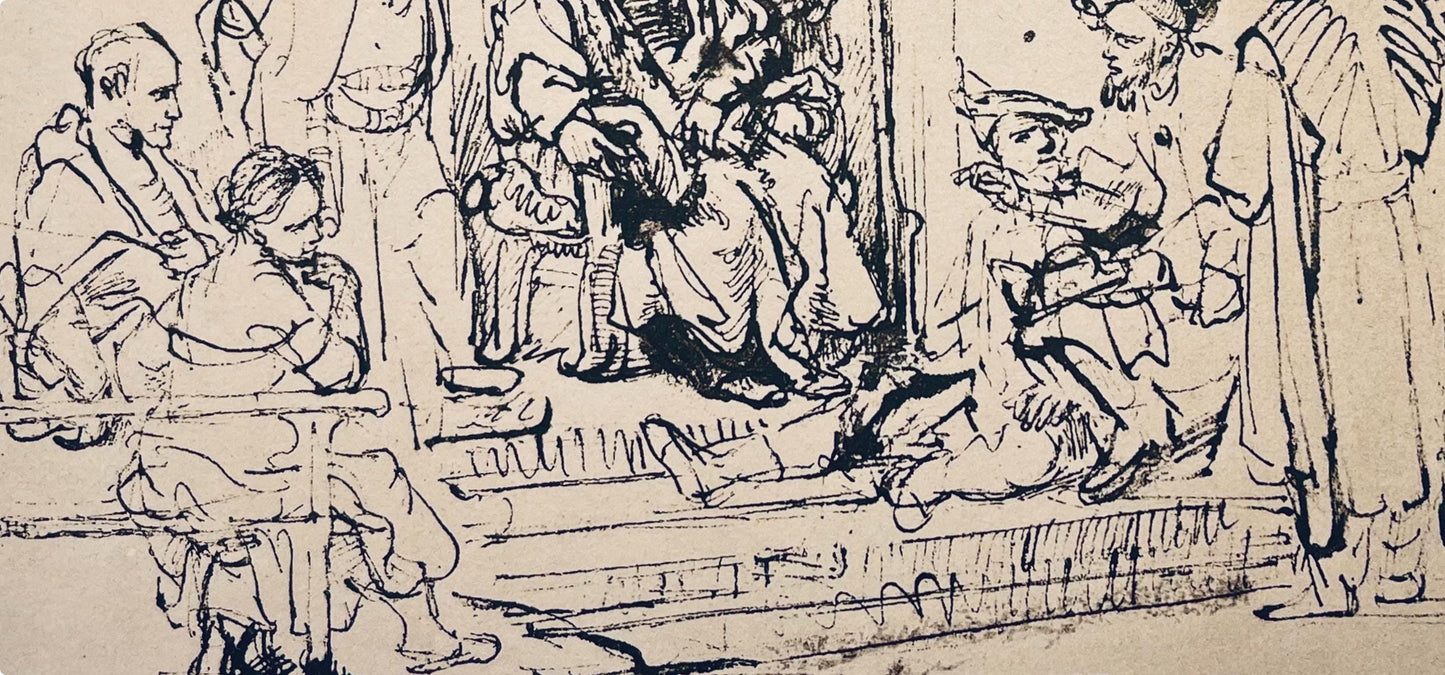 Rembrandt Van Rijn, The Brothers Asking Jacob To Let Benjamin Go With Them, Collotype