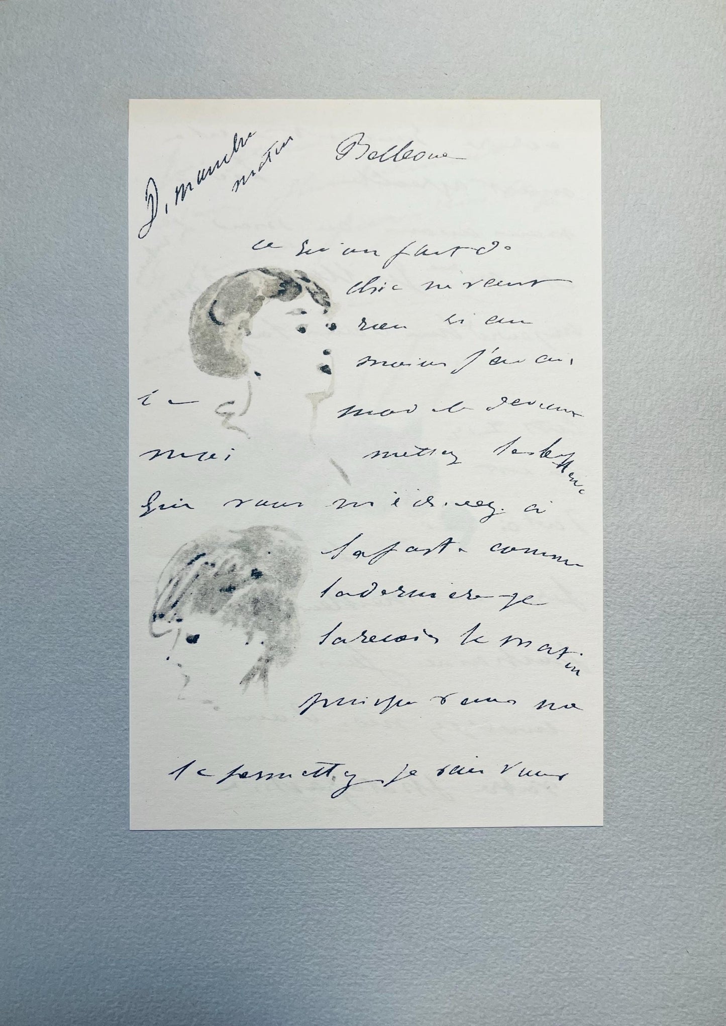 Douard Manet, Composition, Douard Manet, Letters With Aquarelles, Lithograph