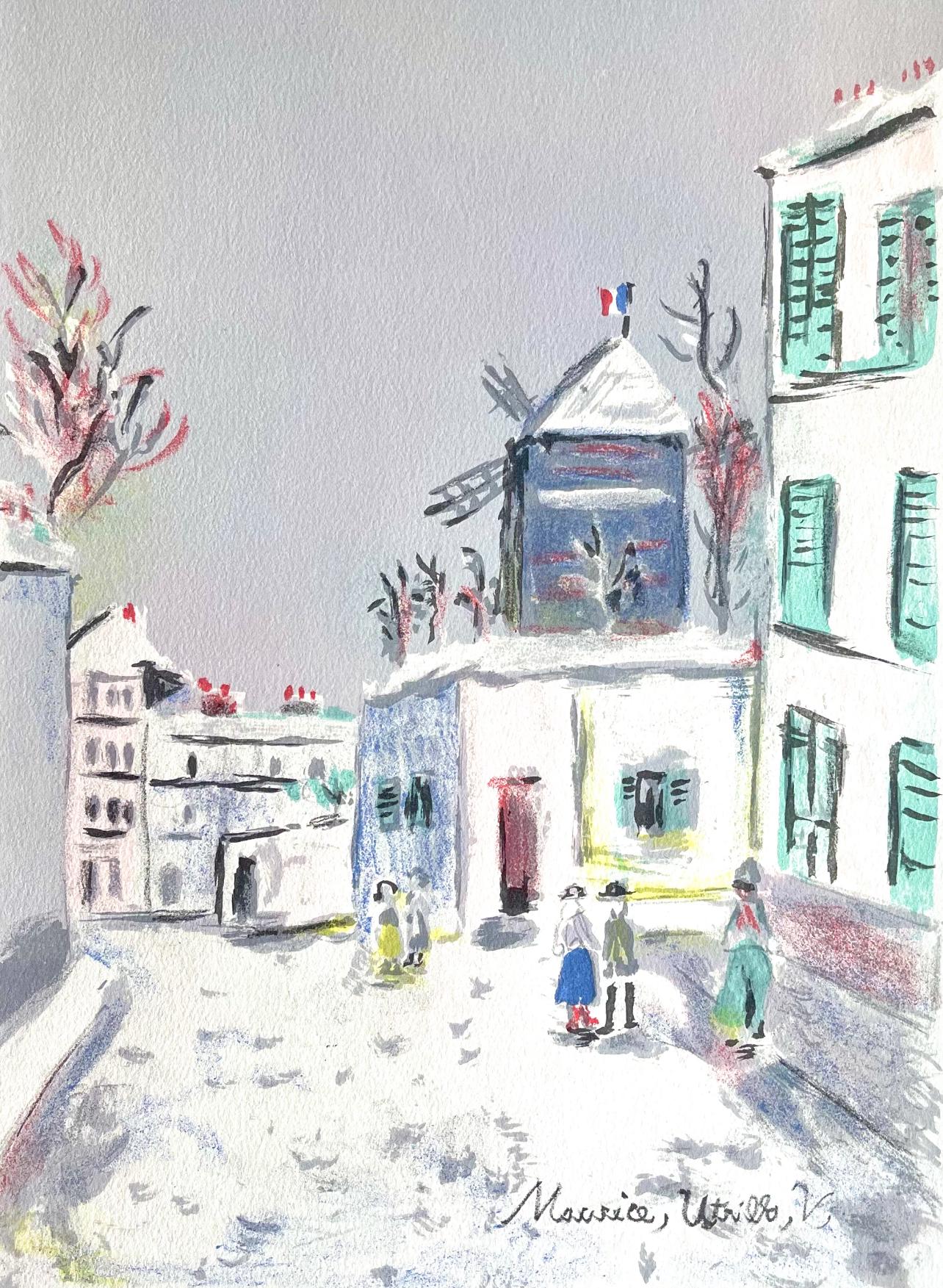 Maurice Utrillo, Montmartre (Moulin De La Galette), Paris Capitale, Lithograph