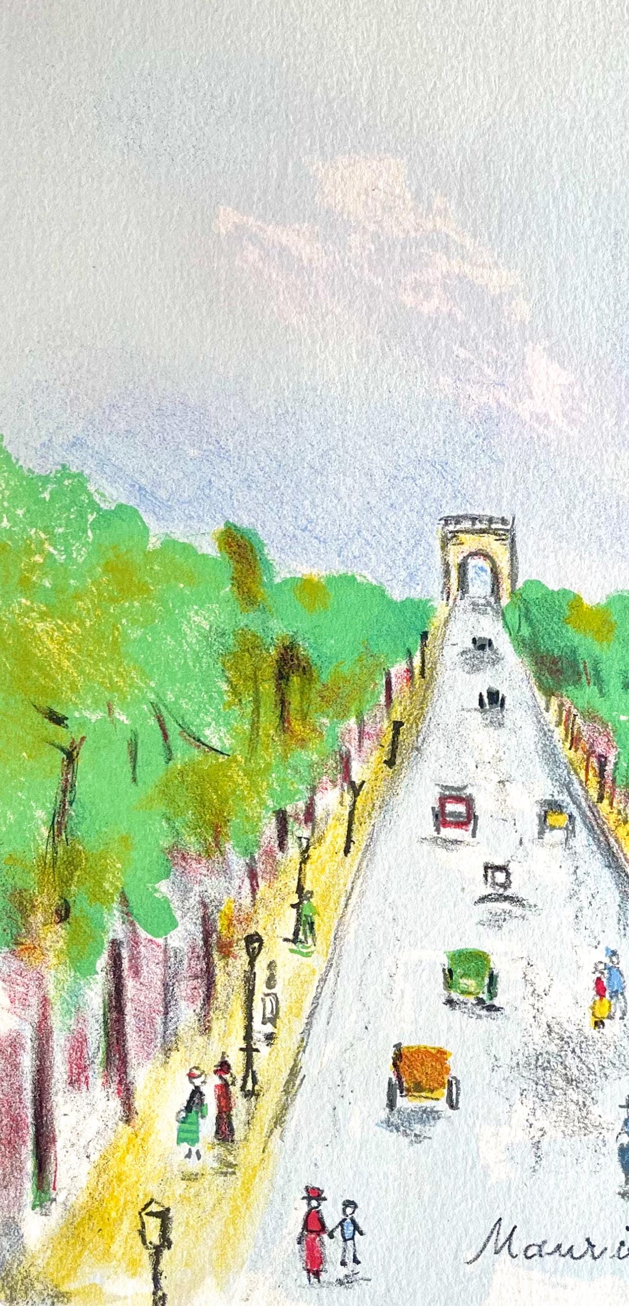 Maurice Utrillo, Arc De Triomphe (Champs-Elyses), Paris Capitale, Lithograph