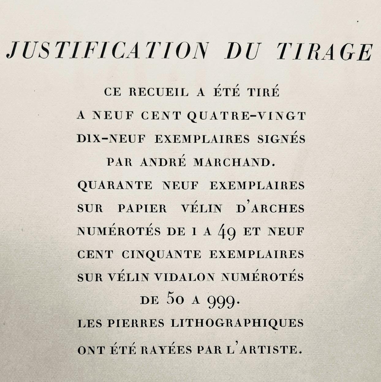 Andr Marchand, Composition, Pierre Feu Provence Noire, Lithograph