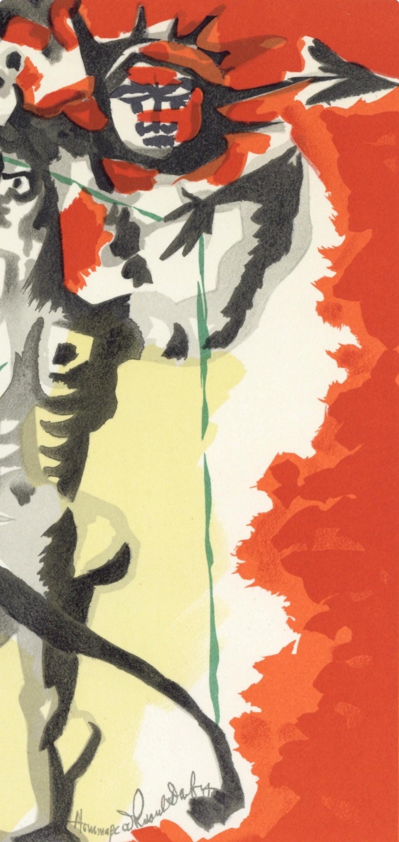 Jean Lurat, Composition, Lettre Mon Peintre Raoul Dufy, Lithograph