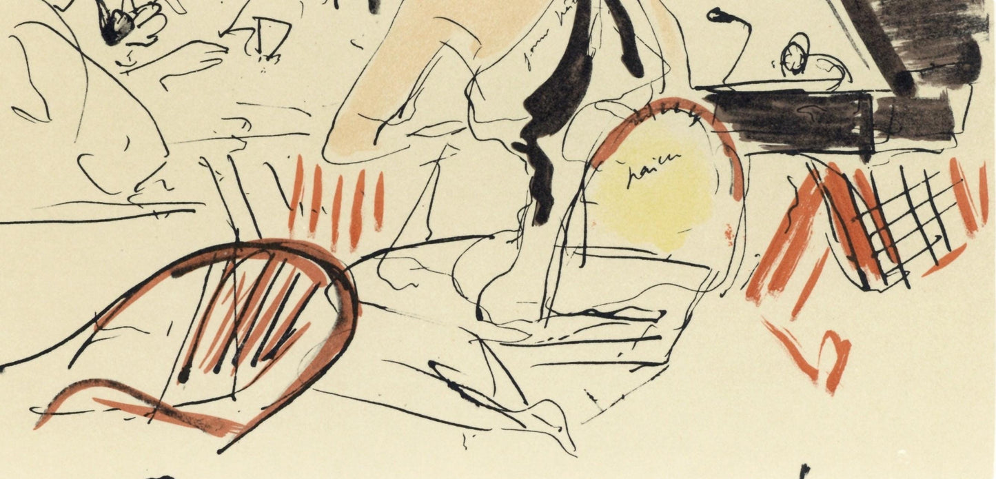 Andr Dunoyer De Segonzac, Composition, Lettre Mon Peintre Raoul Dufy, Lithograph
