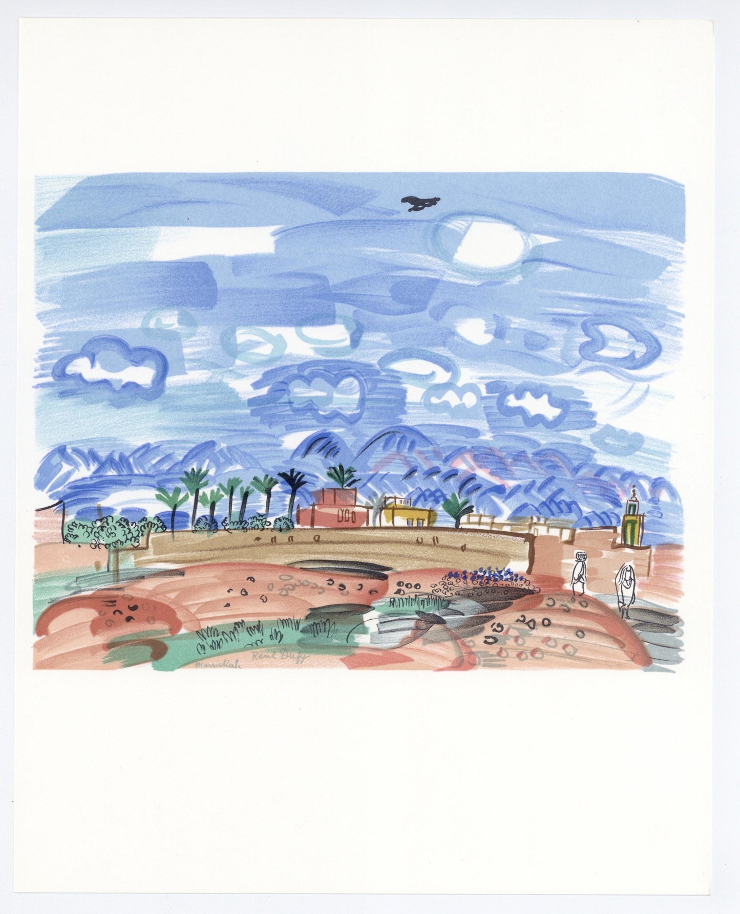 Raoul Dufy, Au Maroc, Lettre Mon Peintre Raoul Dufy, Lithograph