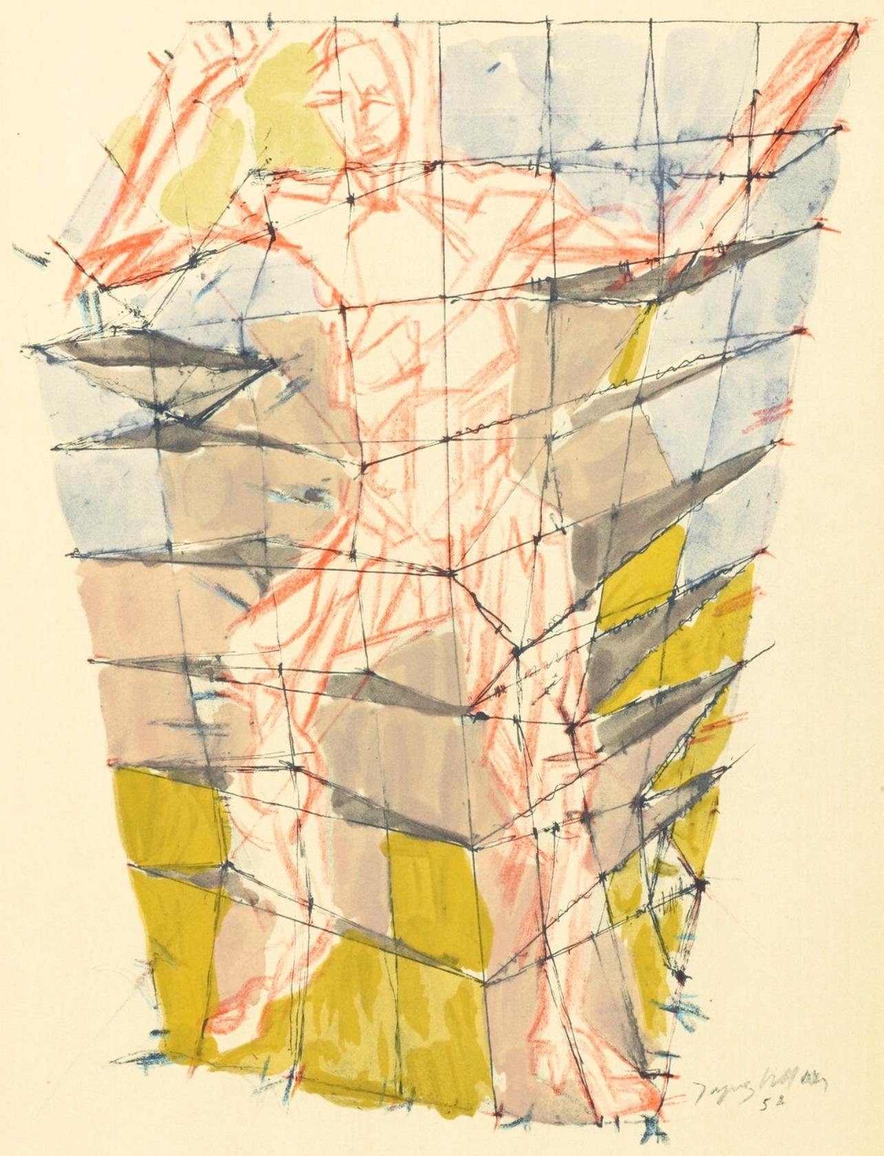 Jacques Villon, En Colre, Douze Contemporains, Lithograph