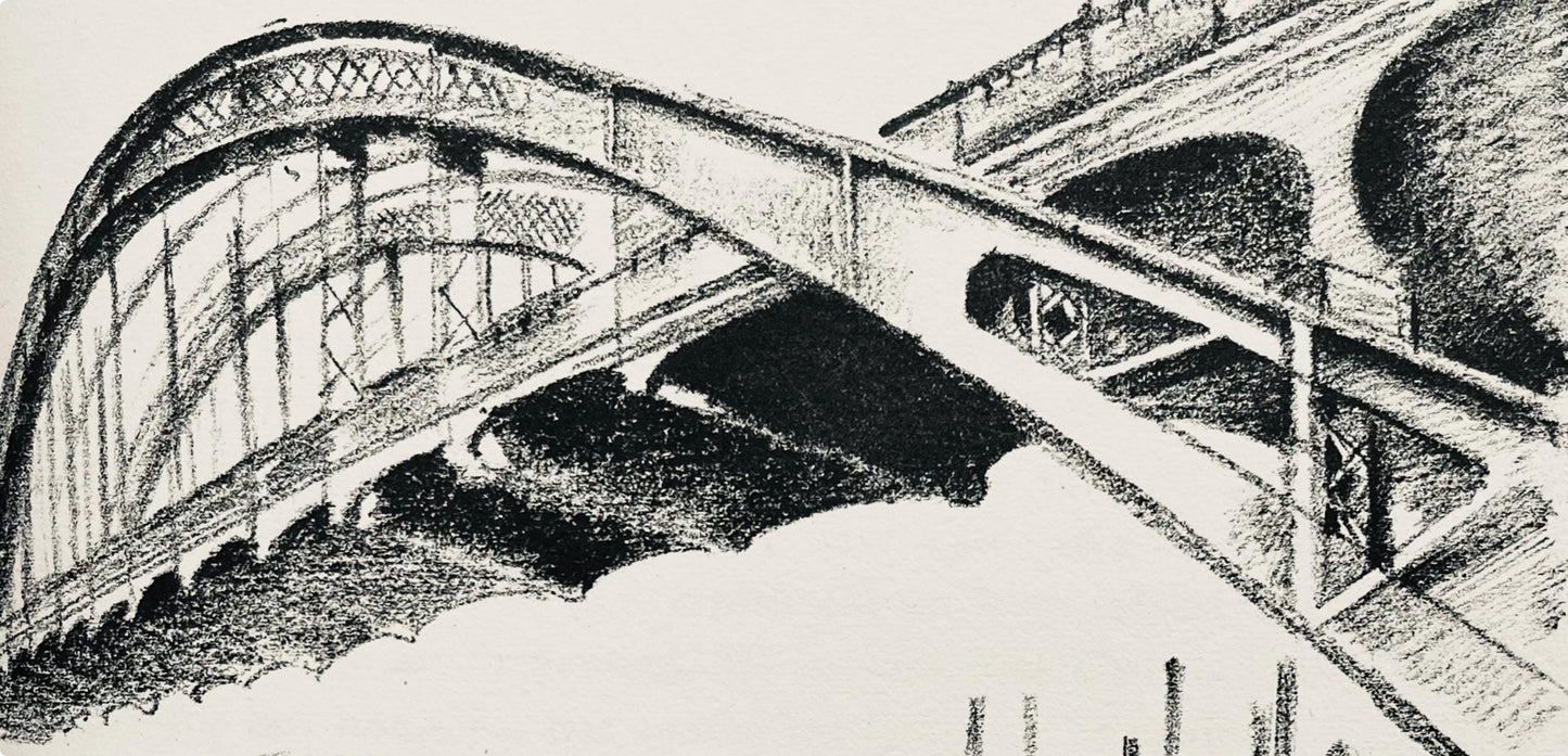 Robert Delaunay, Le Pont Arien (Habasque 720-728), Allo! Paris!, Lithograph