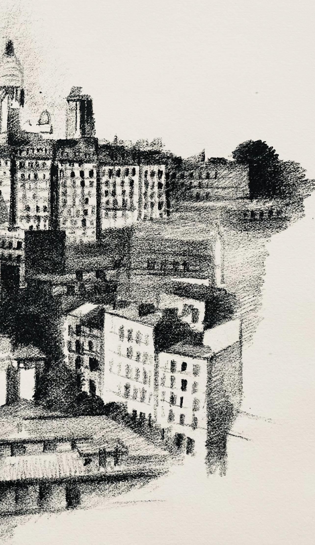 Robert Delaunay, La Butte Montmartre Et Le Sacre-Cur (Habasque 720-728), Allo! Paris!, Lithograph