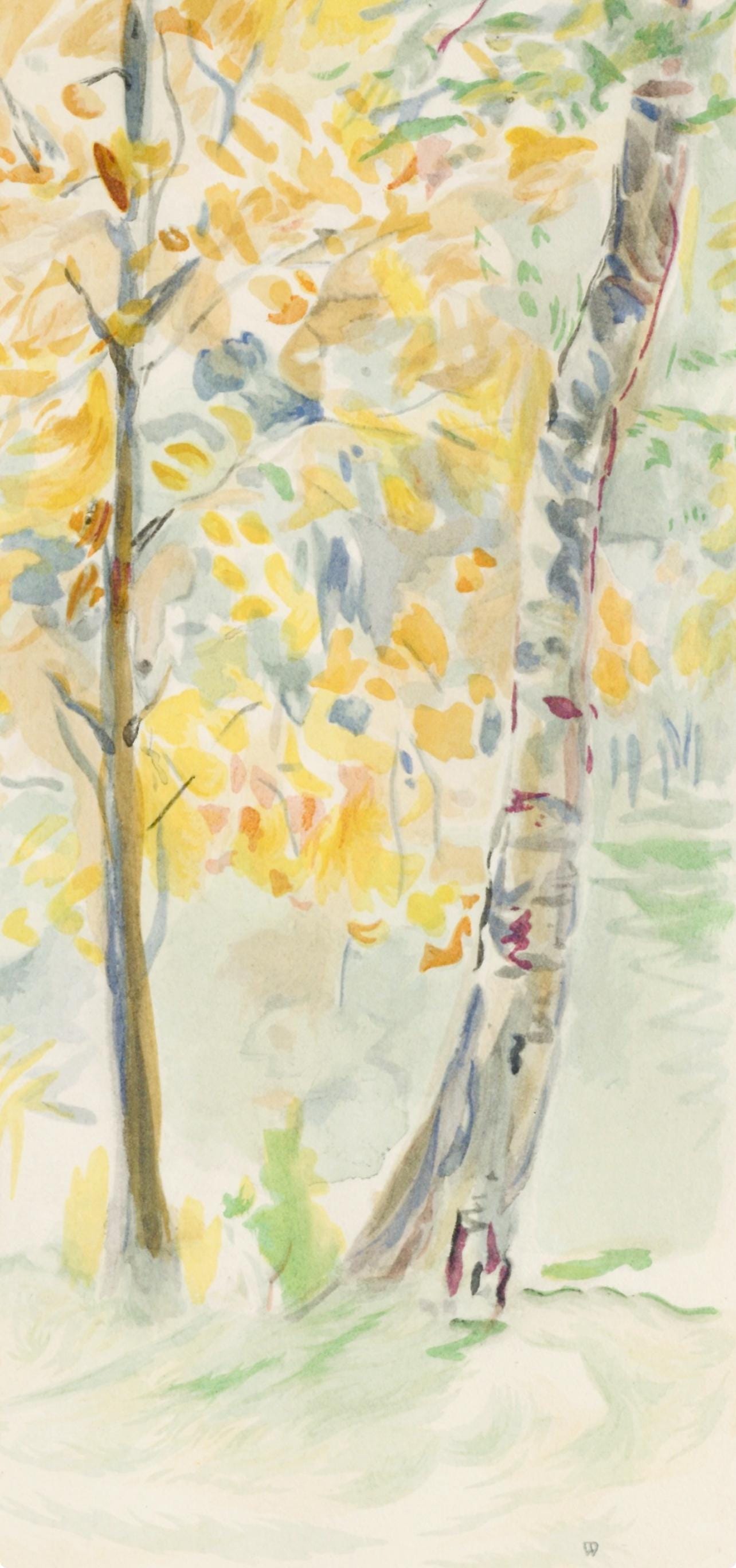 Berthe Morisot, Arbres Roux, Berthe Morisot Seize Aquarelles, Lithograph