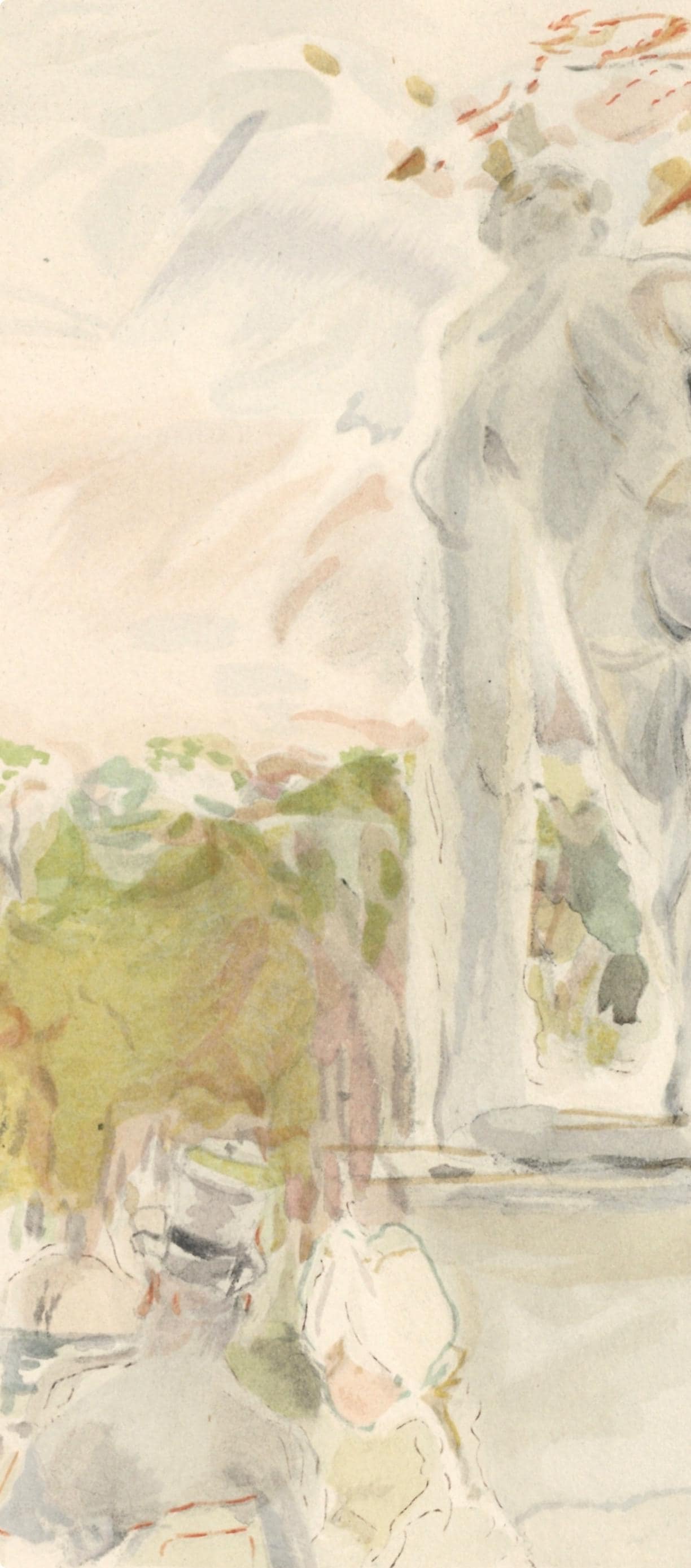 Berthe Morisot, Les Tuileries, Berthe Morisot Seize Aquarelles, Lithograph