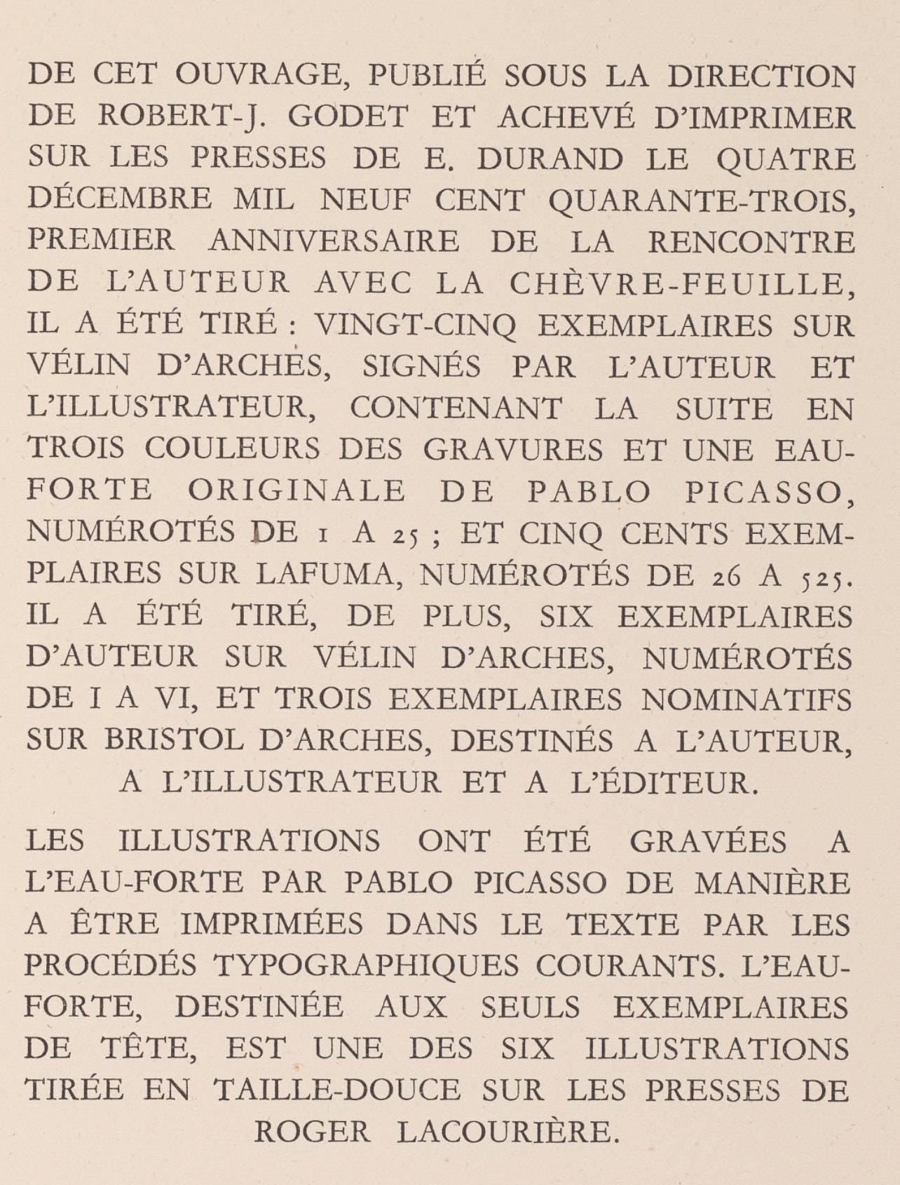 Pablo Picasso, Trois Baigneuses (Bloch 361A-E; Baer 683-688; Cramer 38), La Chvre-Feuille, Engraving