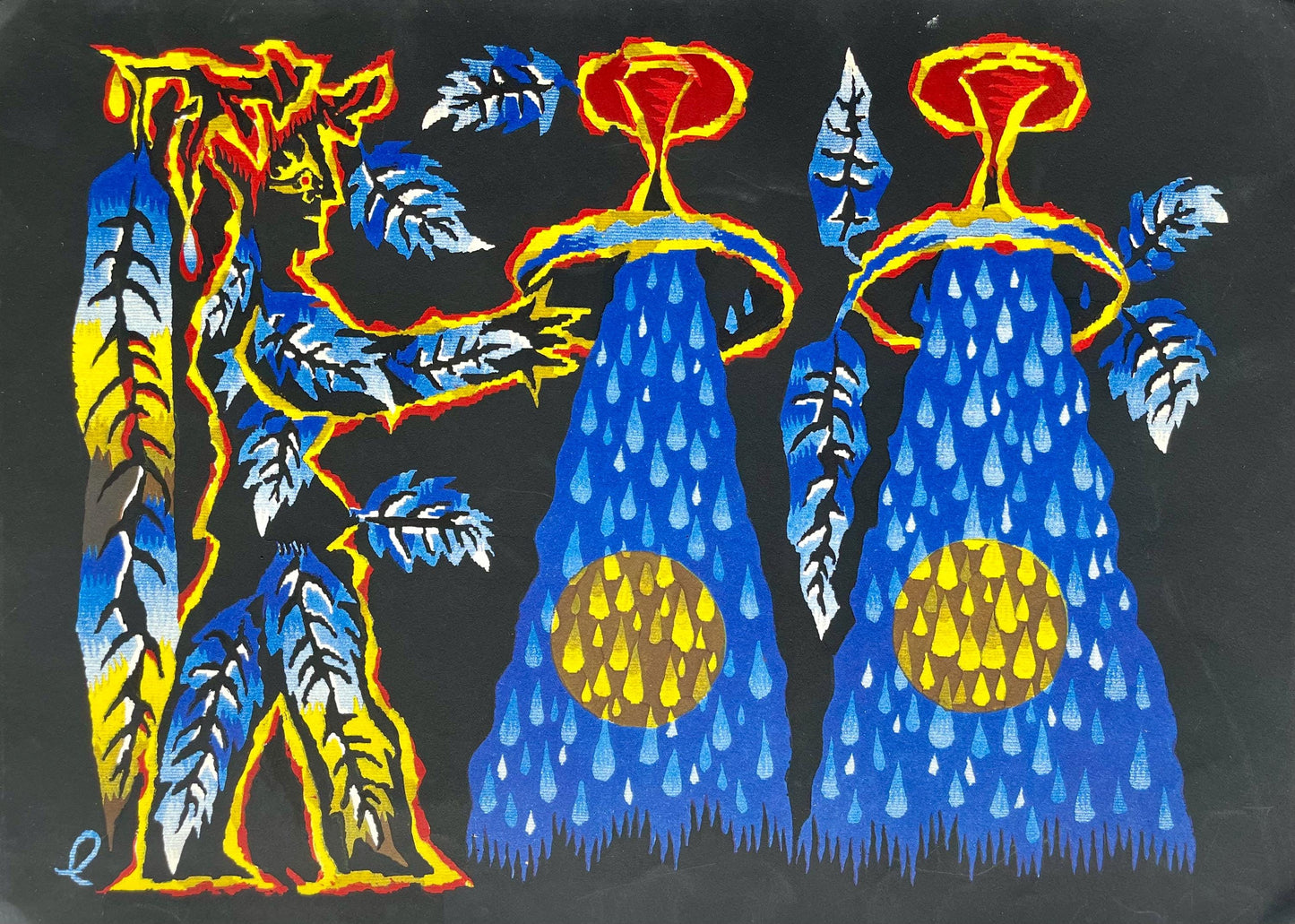 Jean Lurat, Le Verseau (Aquarius), Les Signes Du Zodiaque, Lithograph