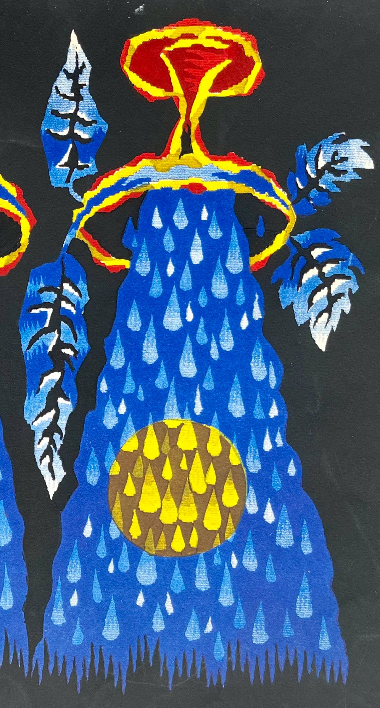 Jean Lurat, Le Verseau (Aquarius), Les Signes Du Zodiaque, Lithograph