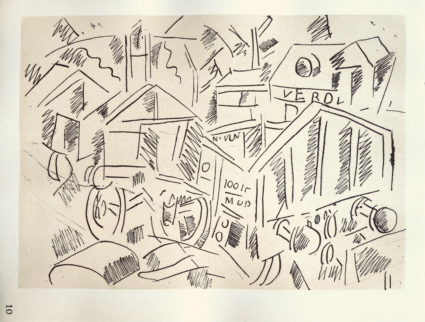 Fernand Lger, La Gare De Verdun, Fernand Lger, Dessins De Guerre, Lithograph