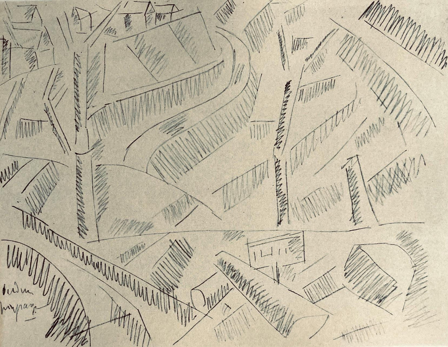 Fernand Lger, Paysage A Verdun, Fernand Lger, Dessins De Guerre, Lithograph
