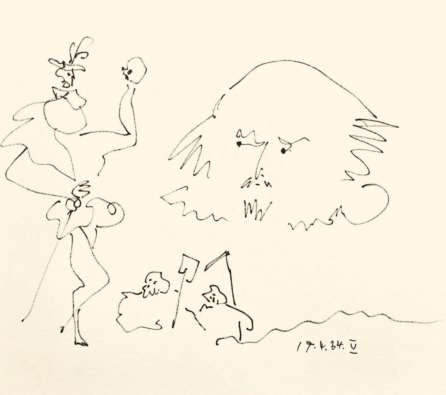 Pablo Picasso, Shakespeare V (Bloch 1197), Picasso-Aragon Shakespeare, Lithograph