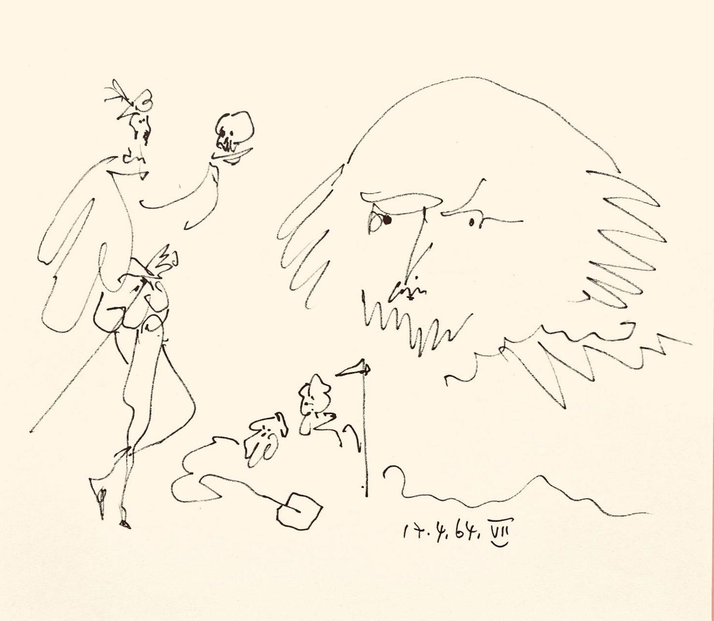 Pablo Picasso, Shakespeare Vii (Bloch 1197), Picasso-Aragon Shakespeare, Lithograph