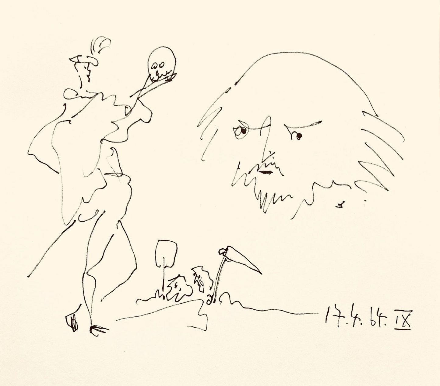 Pablo Picasso, Shakespeare Ix (Bloch 1197), Picasso-Aragon Shakespeare, Lithograph