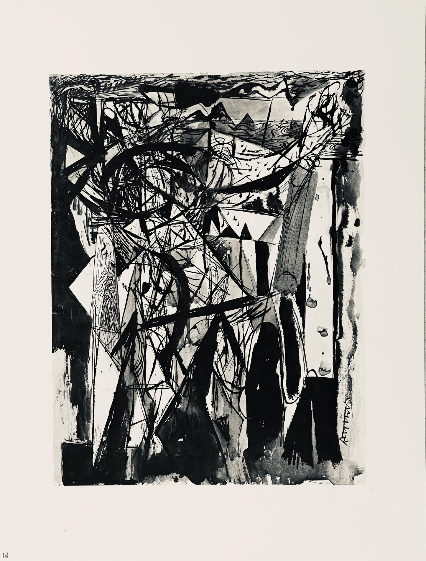 Abraham Rattner, Crucifixion, Lithograph