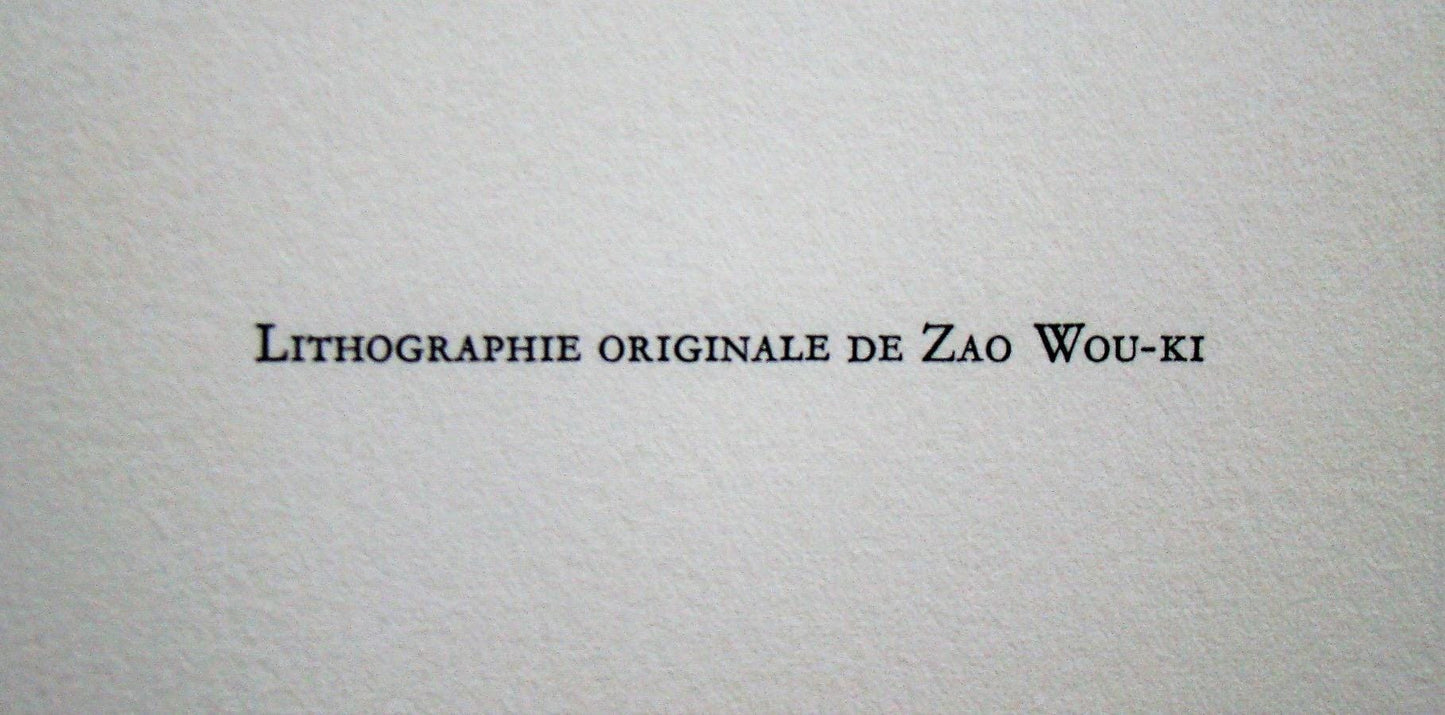 Zao Wou-Ki ???, San Lazzaro Et Ses Amis, Xxe Sicle, Lithograph