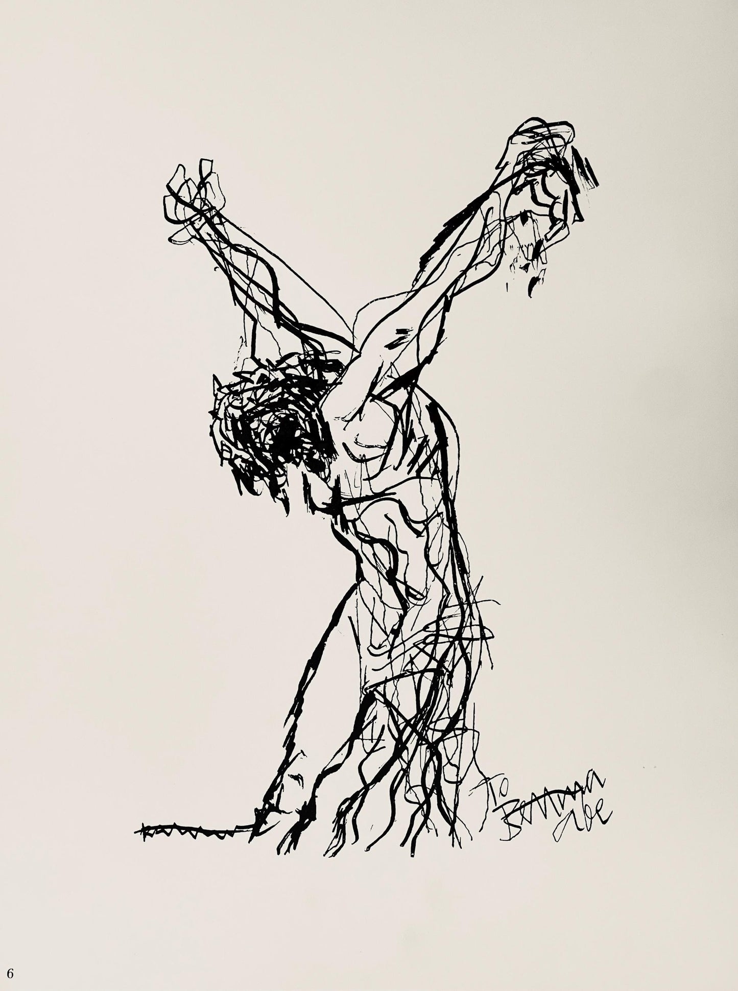 Abraham Rattner, Christ On The Cross, Lithograph