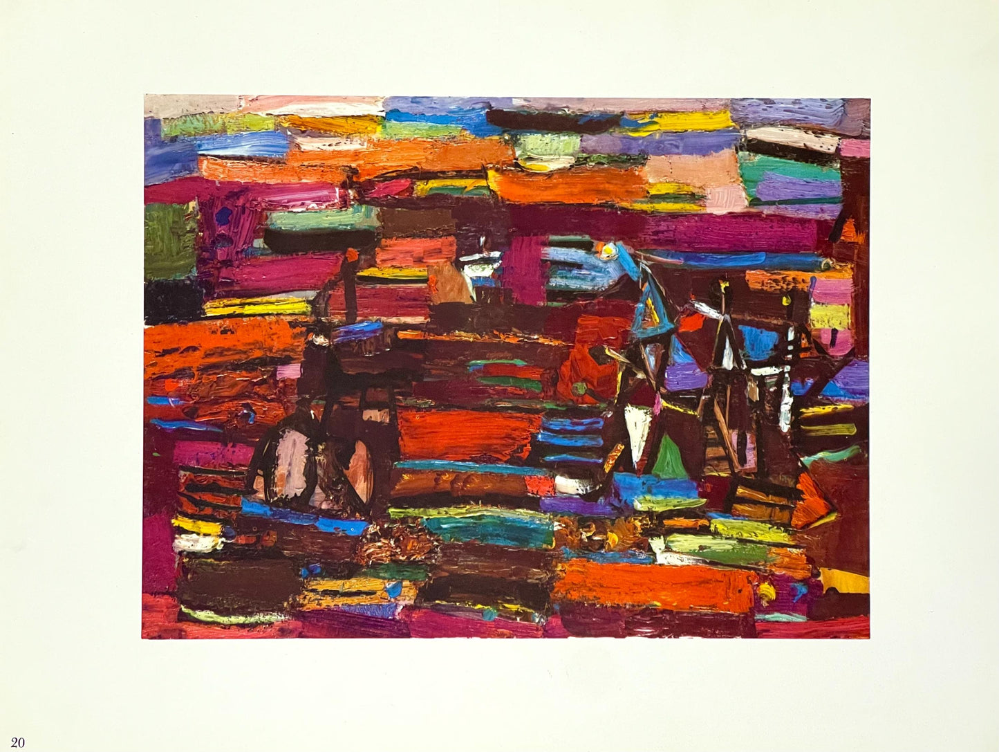 Abraham Rattner, Study For Farmscape, Lithograph