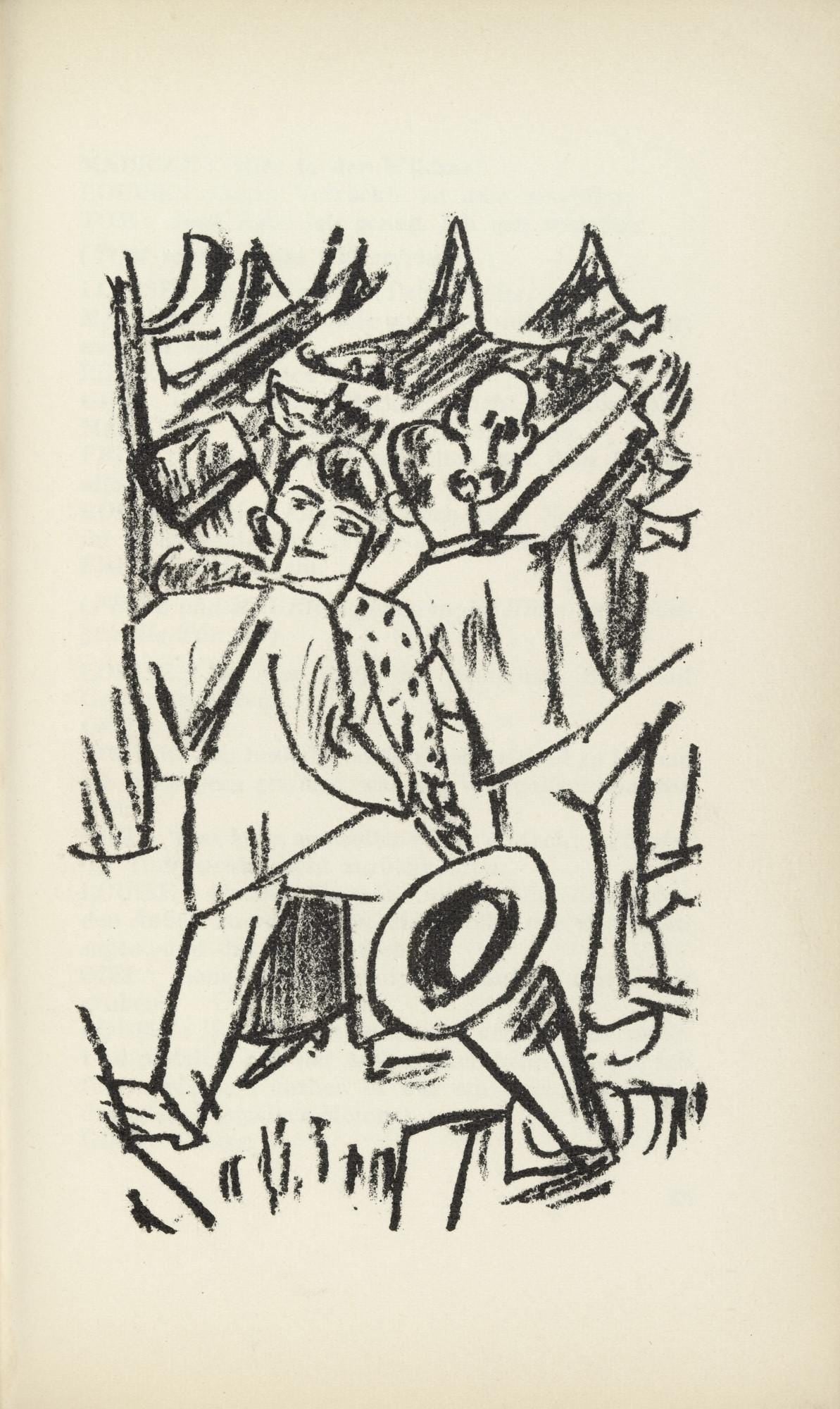 Max Beckmann, Composition (Gallwitz 286; Hofmaier 323-329; Rifkind 150 1-7), Der Mensch Ist Kein