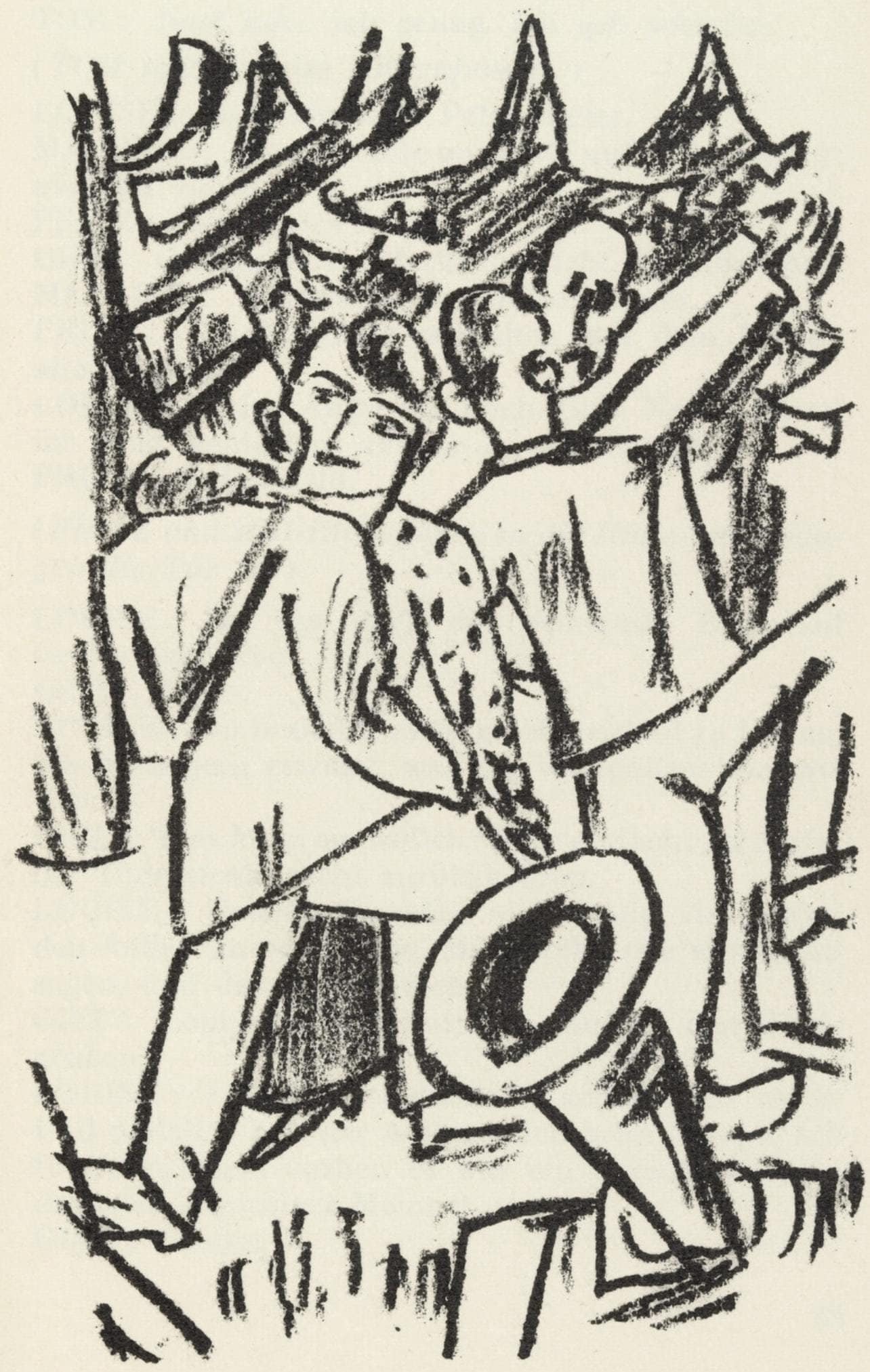 Max Beckmann, Composition (Gallwitz 286; Hofmaier 323-329; Rifkind 150 1-7), Der Mensch Ist Kein