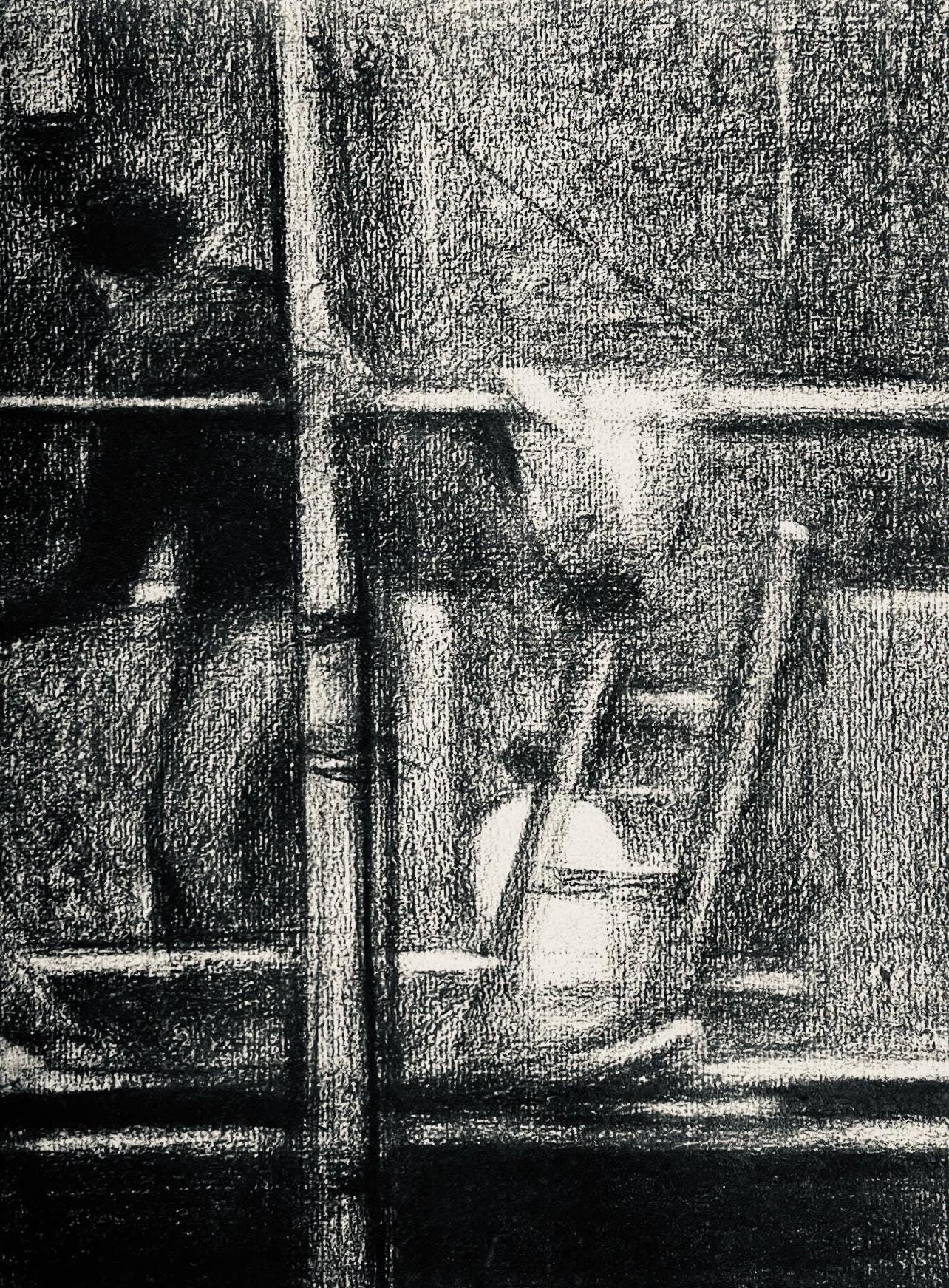 Georges Seurat, L'Chafaudage, Seurat, Lithograph