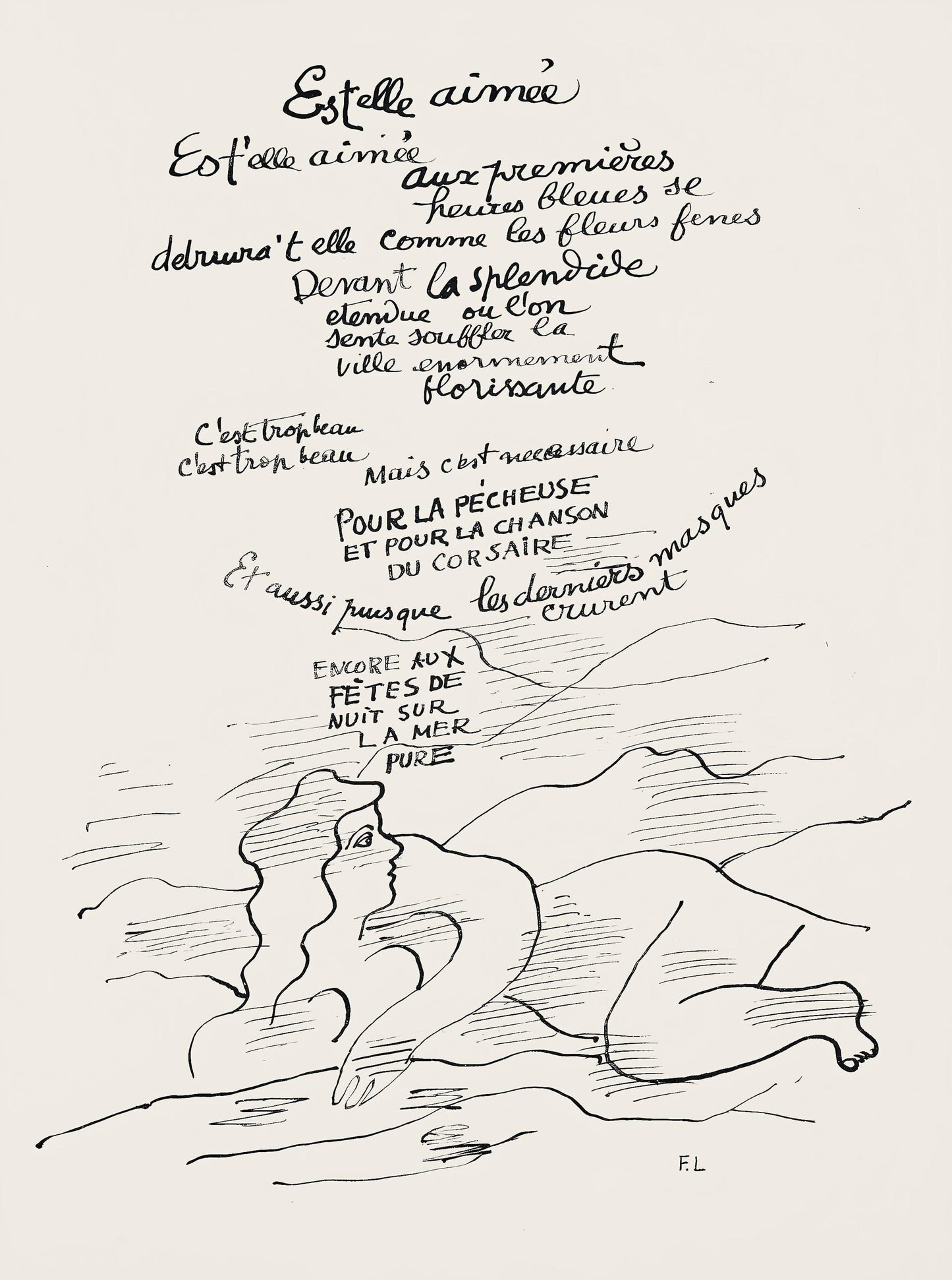 Fernand Lger, Composition (Saphire 24-38), Les Illuminations, Lithograph