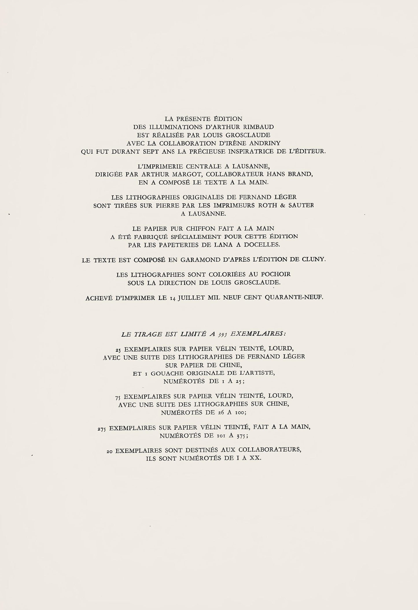 Fernand Lger, Composition (Saphire 24-38), Les Illuminations, Lithograph