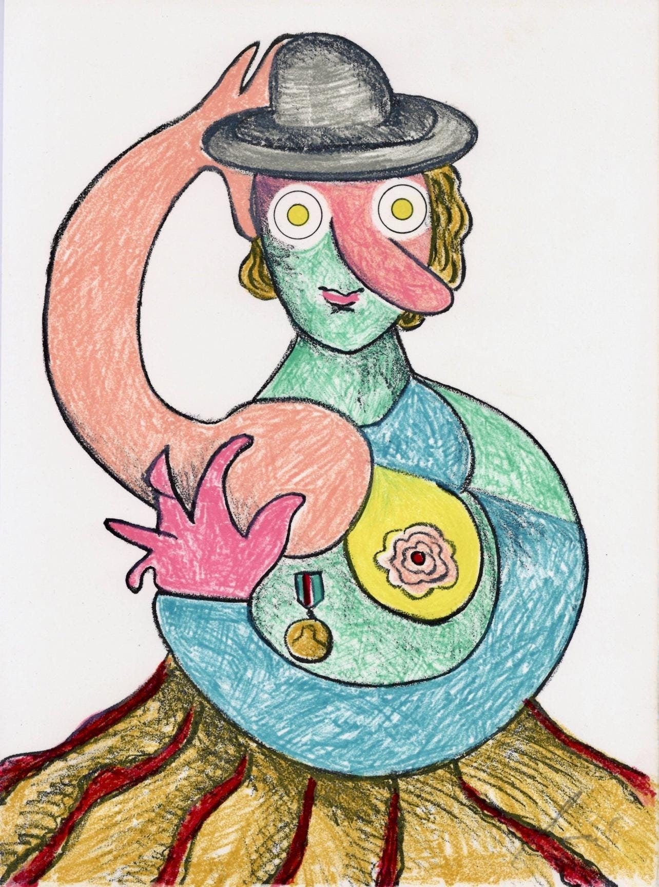 Enrico Baj, Composition, Variations Sur L'Imaginaire, Lithograph