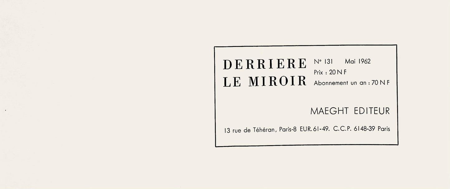 Pierre Tal-Coat, Composition, Derrire Le Miroir, Lithograph