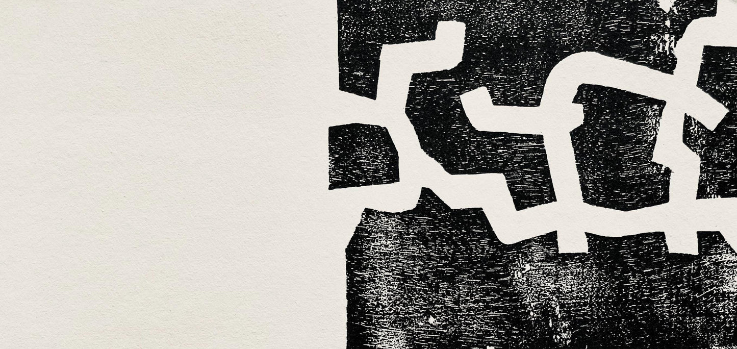 Eduardo Chillida, Composition, Derrire Le Miroir, Woodcut
