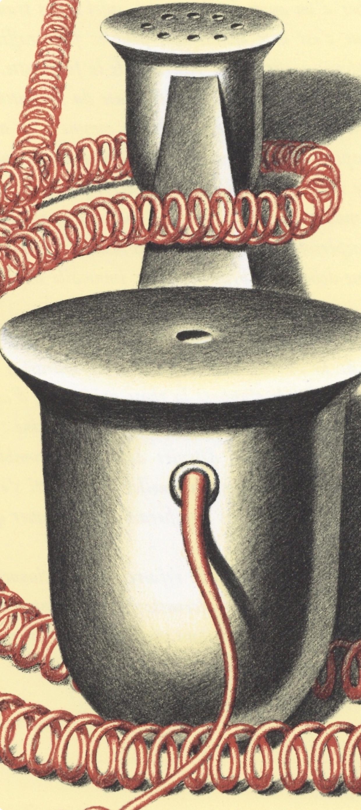 Konrad Klapheck, Composition, Hommage Aim Et Marguerite Maeght, Derrire Le Miroir, Lithograph