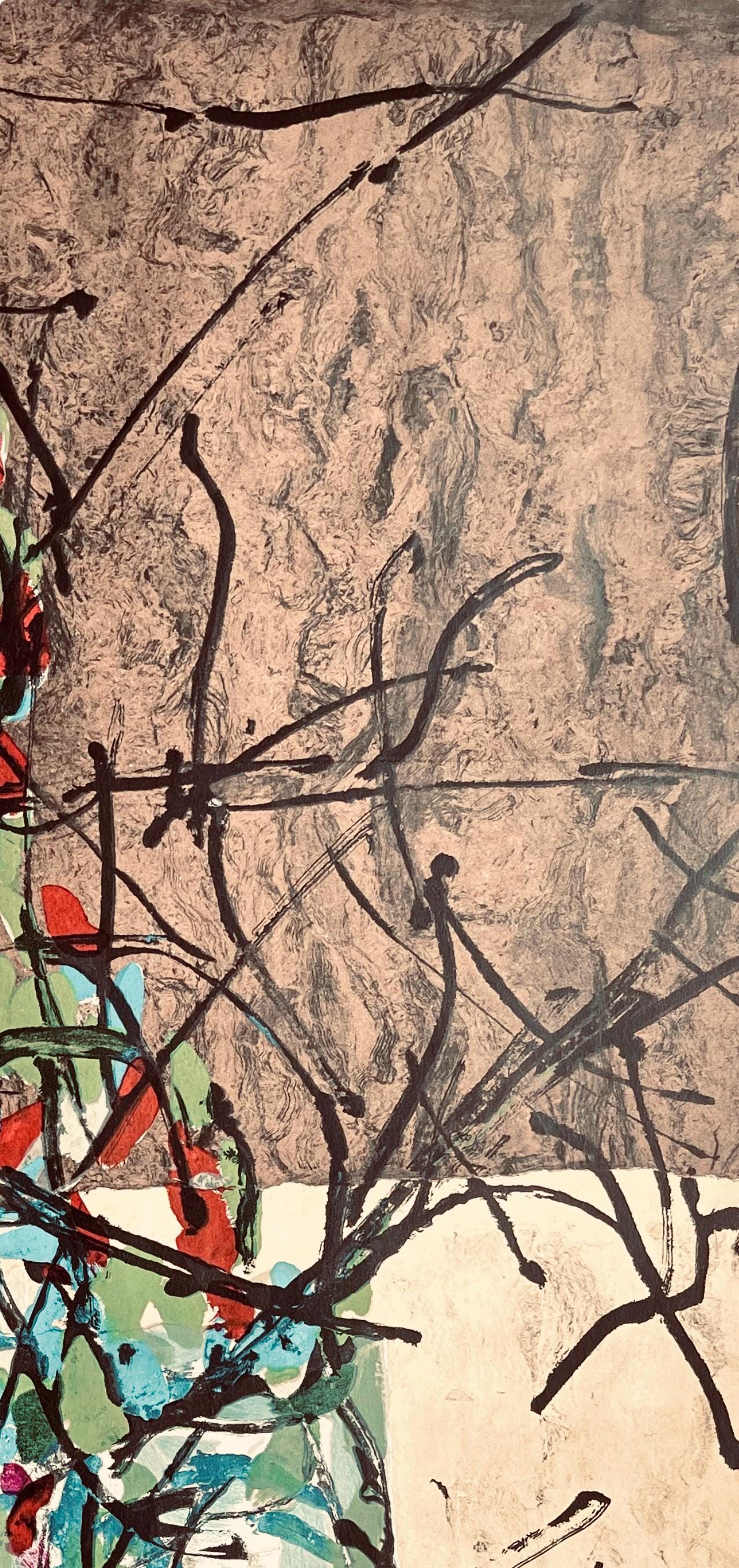 Jean-Paul Riopelle, Composition, Derrire Le Miroir, Lithograph