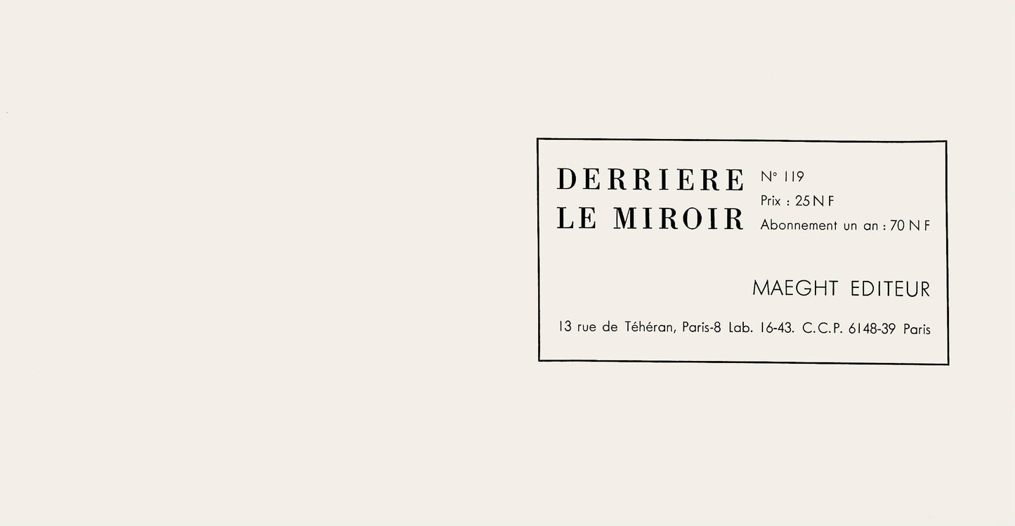 Franois Fiedler, Composition, Derrire Le Miroir, Lithograph
