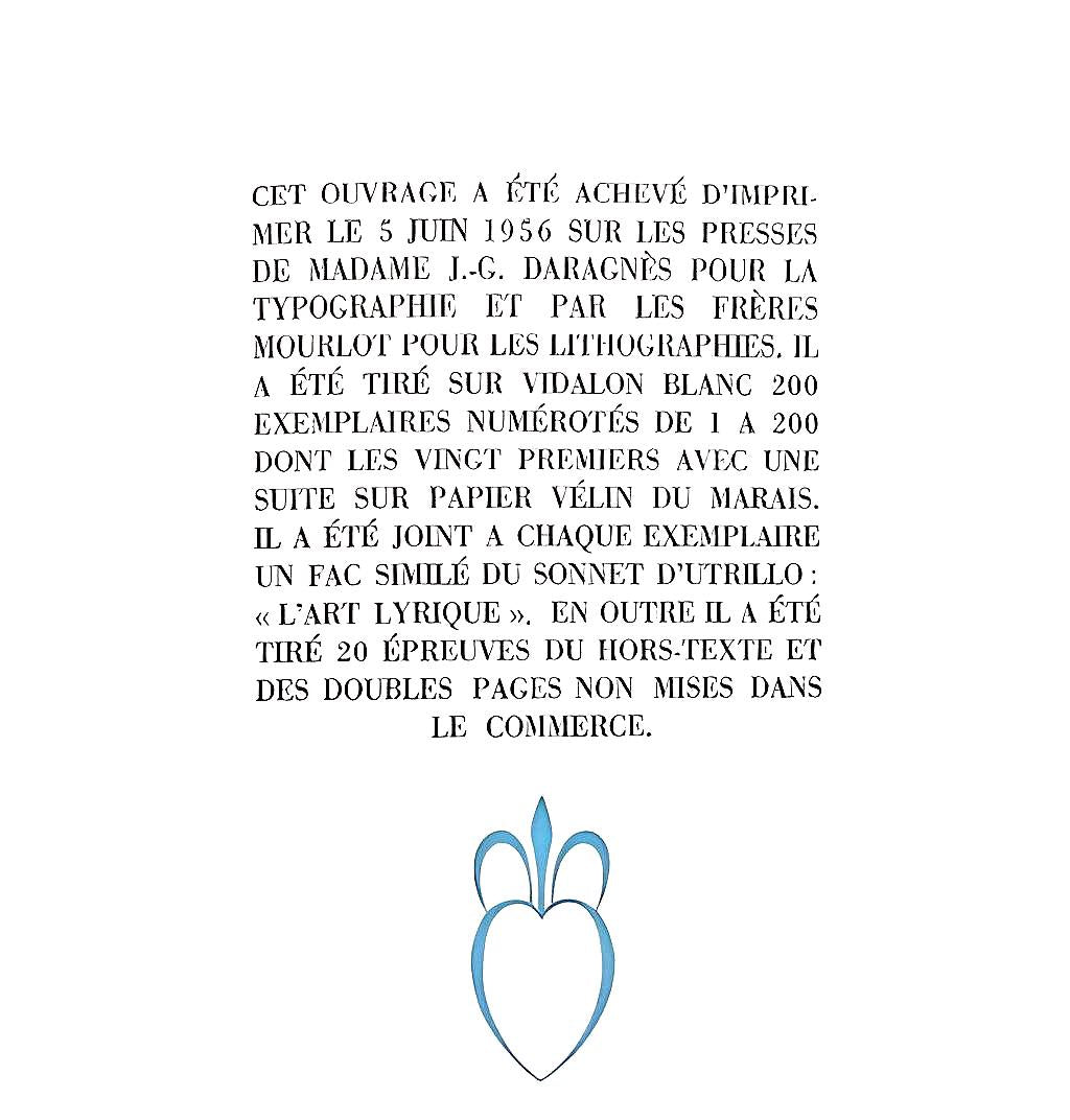 Maurice Utrillo, Composition, Loge De Maurice Utrillo, Lithograph