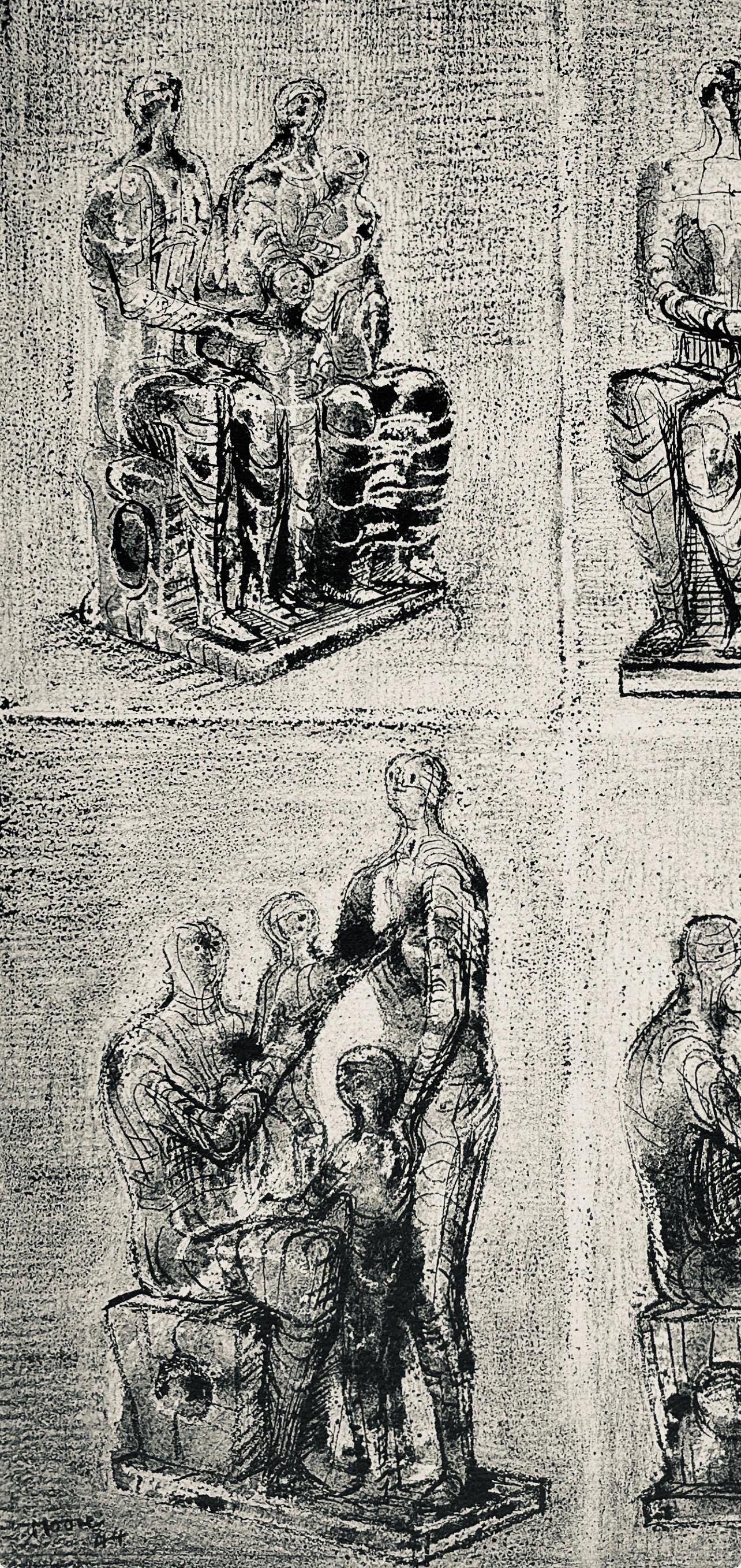 Henry Moore, Family Groups, The Drawings Of Henry Moore, Lithograph