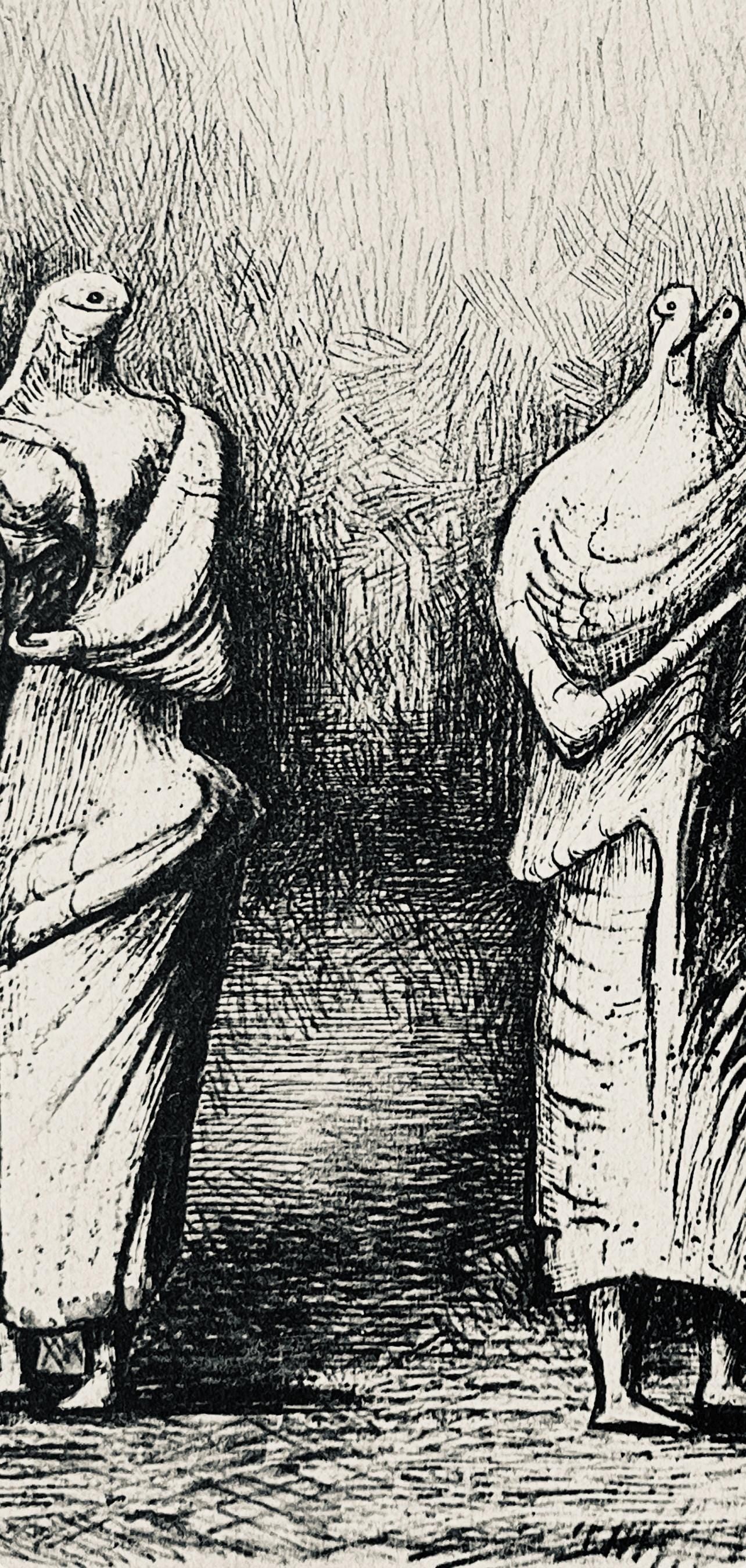 Henry Moore, Group Of Draped Standing Figures, The Drawings Of Henry Moore, Lithograph